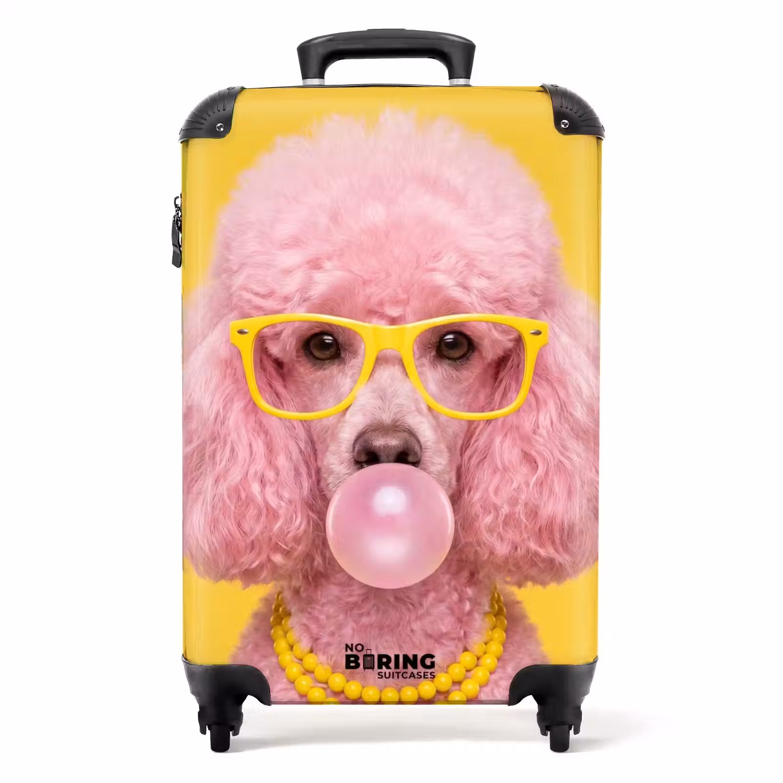 Koffer - Hond - Kauwgum - Dieren - Modern - Roze - Hond - Kauwgum - Dieren - Modern - Roze NBS - Handbagage koffer - Volwassenen Unisex middel