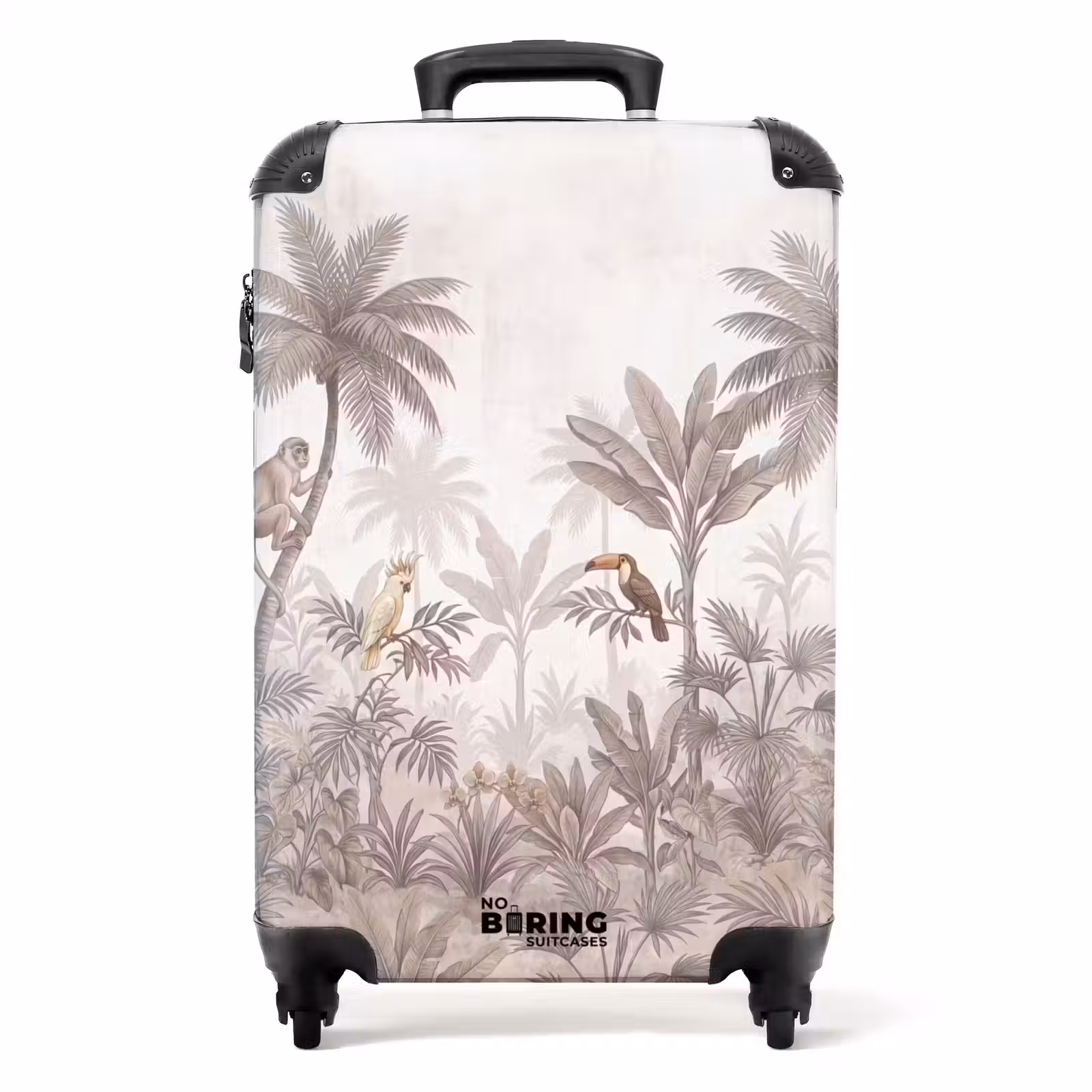 Koffer - Jungle - Dieren - Palmbomen - Jungle - Dieren - Palmbomen NBS - Handbagage koffer - Volwassenen Unisex middel