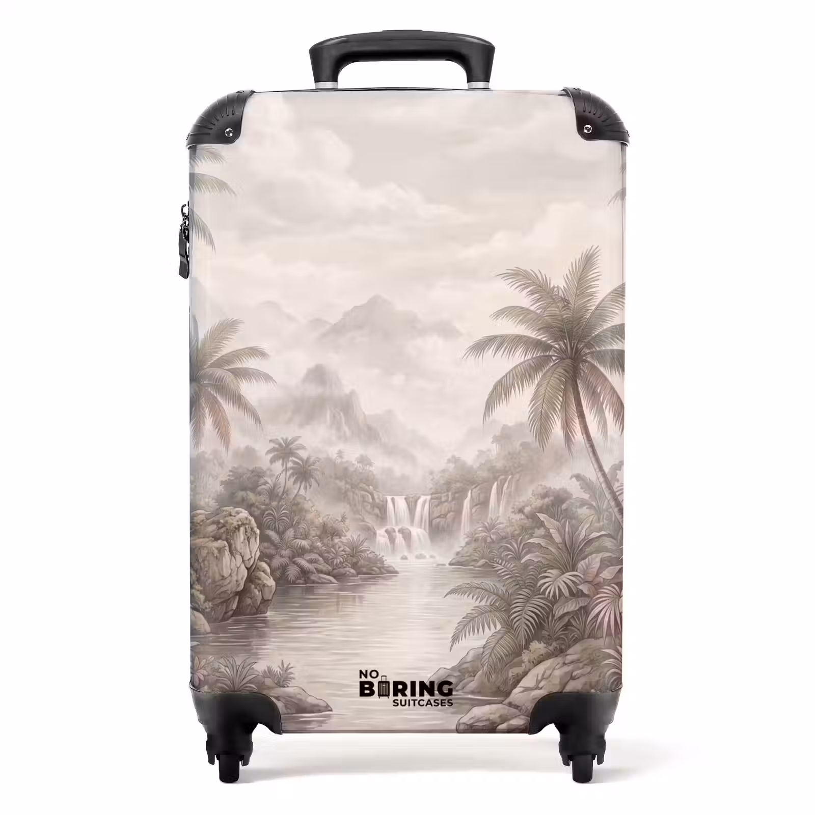 Koffer - Jungle - Watervallen - Tropisch - Illustratie - Jungle - Watervallen - Tropisch - Illustratie NBS - Handbagage koffer - Volwassenen Unisex middel