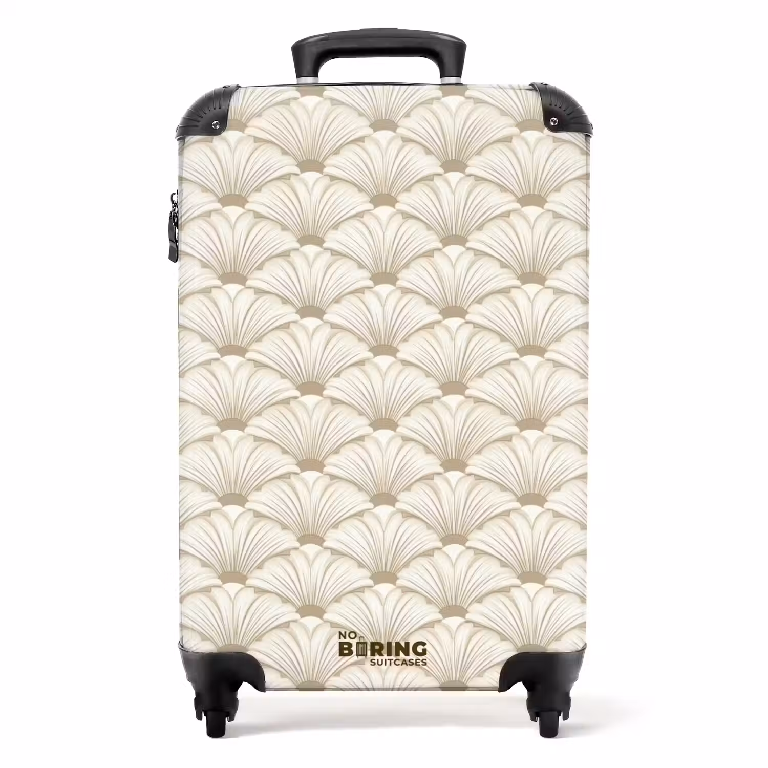 Klassiek - Art - Beige NBS - Handbagage koffer - Volwassenen Unisex middel -productfoto_recht