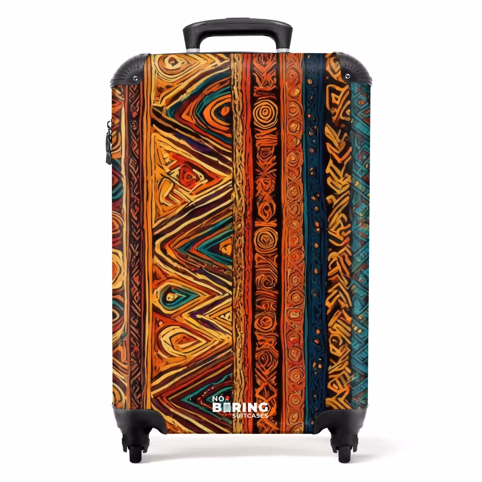 Koffer - Kleurrijk - Etnisch - Folkloristisch - Patroon - Kleurrijk - Etnisch - Folkloristisch - Patroon NBS - Handbagage koffer - Volwassenen Unisex middel