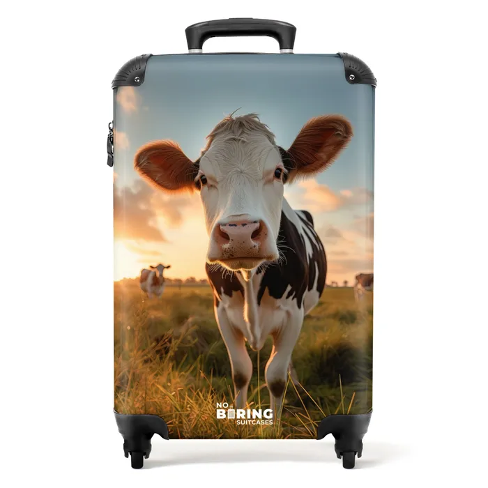Koeien in weiland NBS - Handbagage koffer - Unisex middel -productfoto_recht