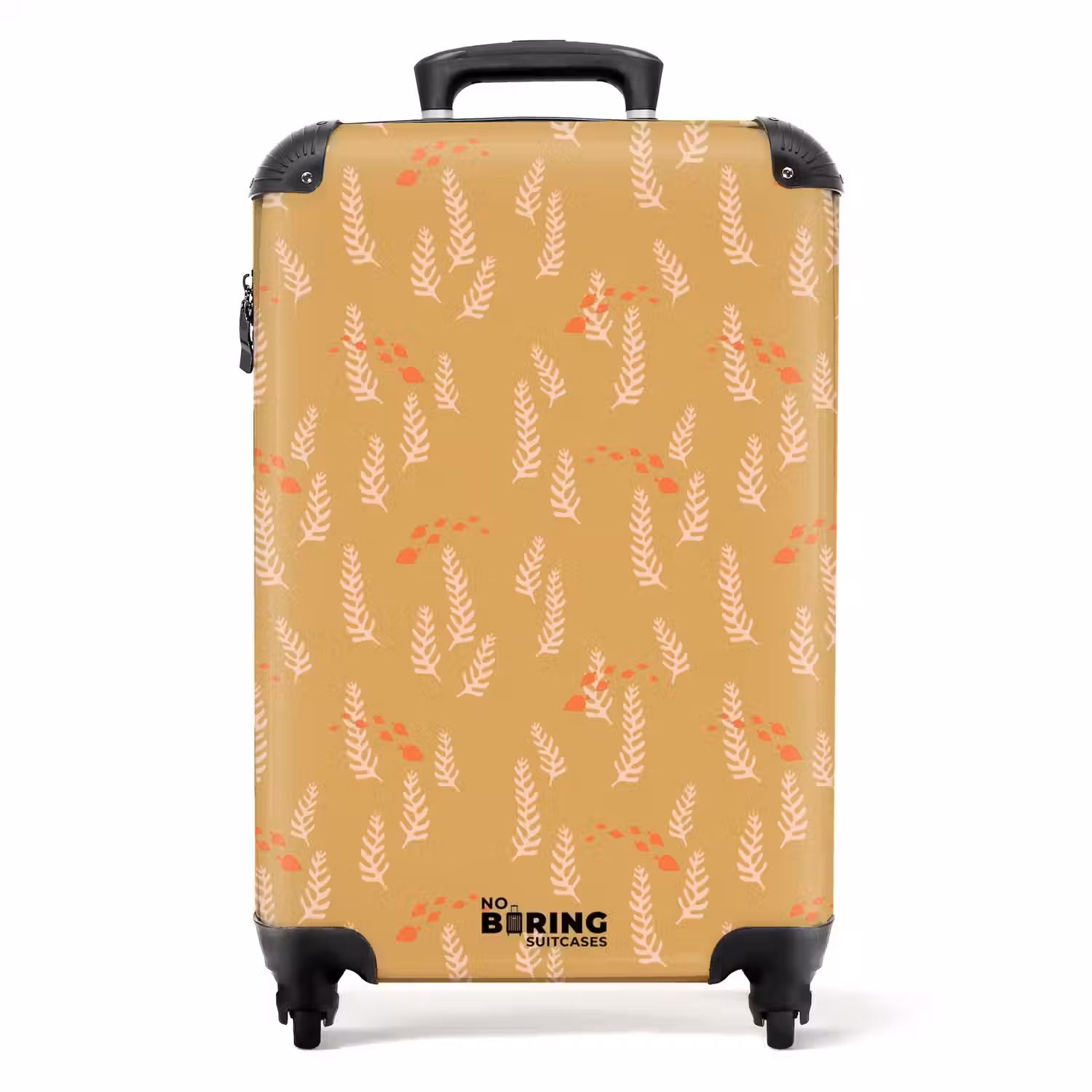 Koraal met vissen patroon oranje roze NBS - Handbagage koffer - Kinderen Unisex middel -productfoto_recht