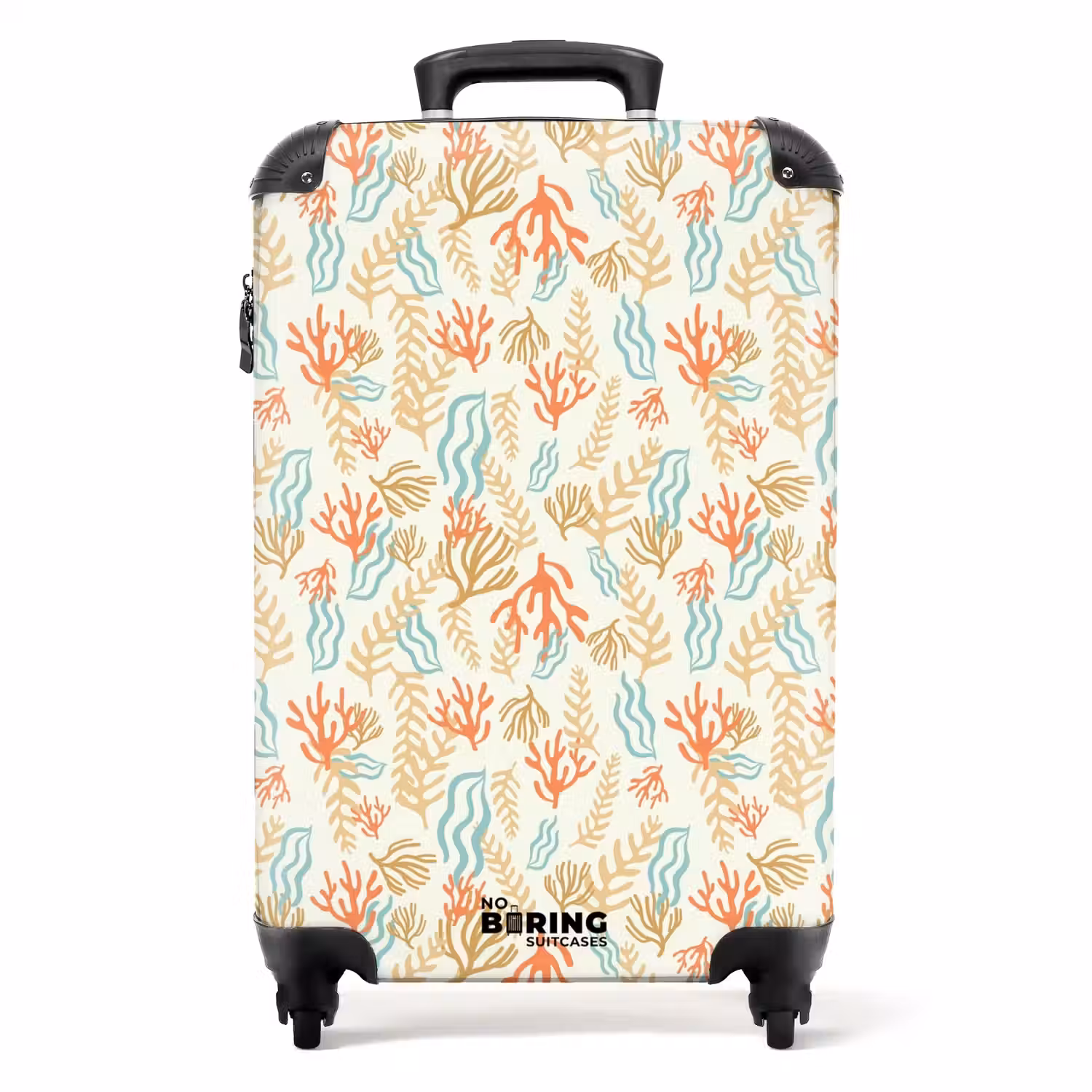 Koraal patroon kleurrijk NBS - Handbagage koffer - Kinderen Unisex middel -productfoto_recht