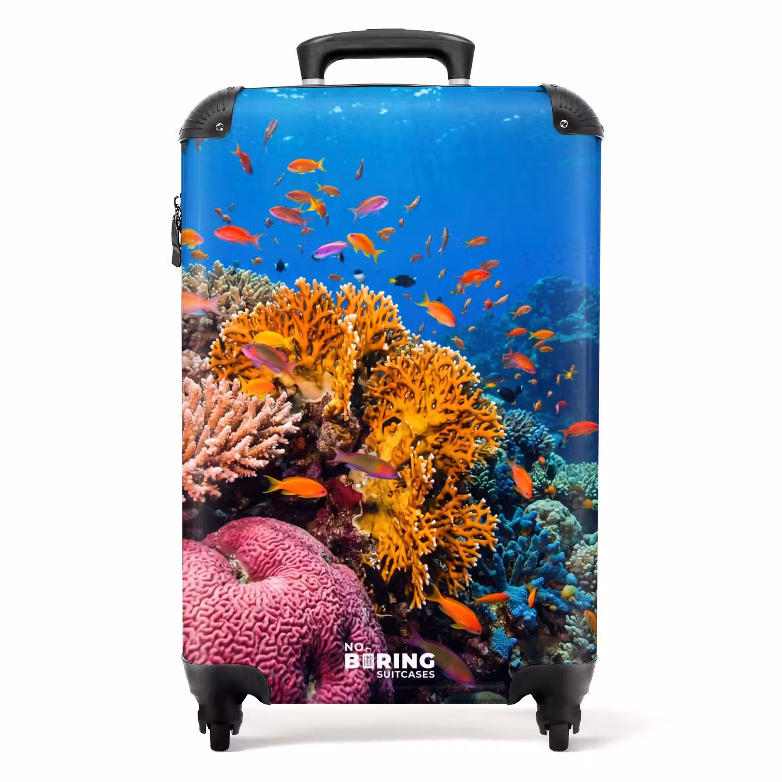 Koffer - Koraal - Vissen - Oceaan - Natuur - Kleurrijk - Koraal - Vissen - Oceaan - Natuur - Kleurrijk NBS - Handbagage koffer - Volwassenen Unisex middel