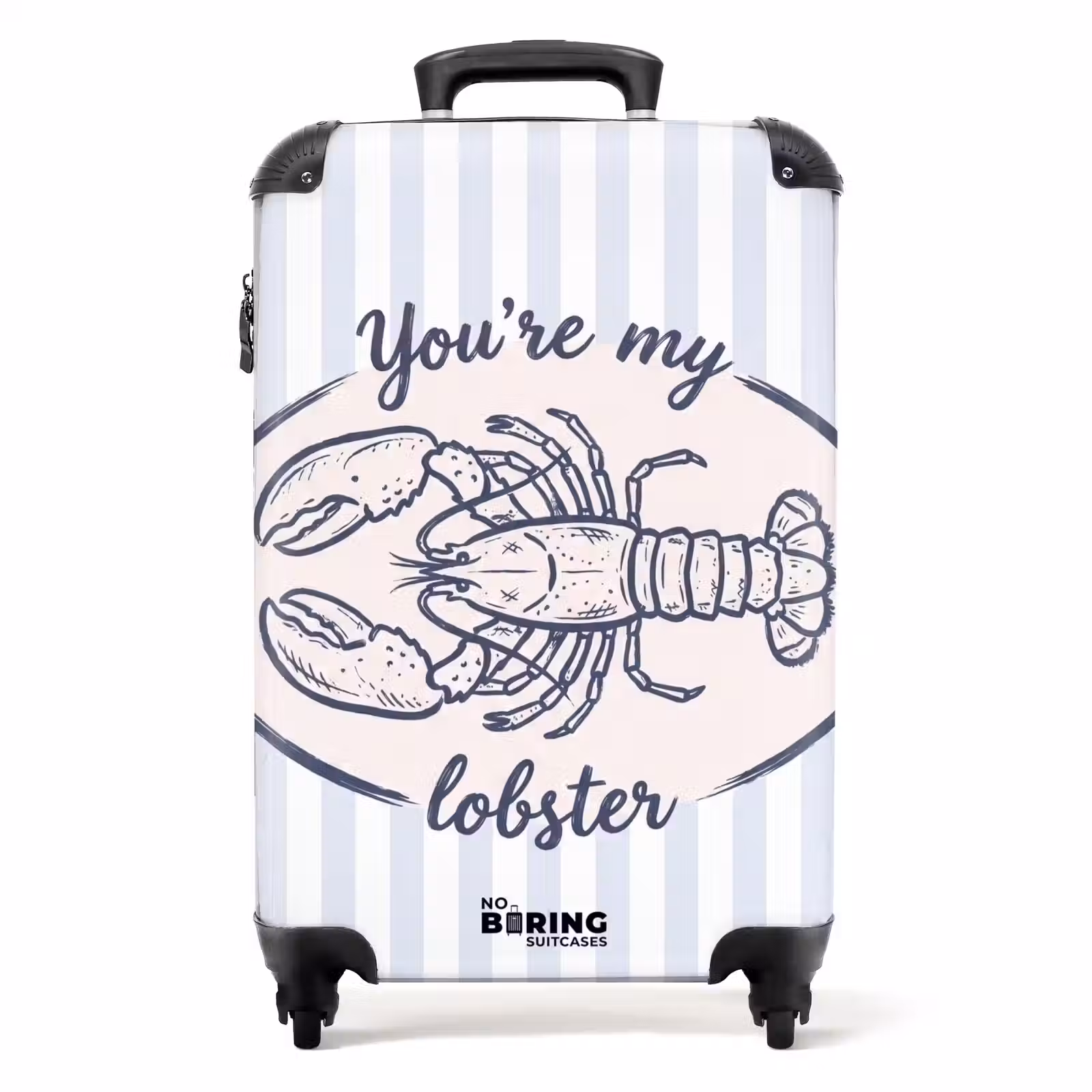 Koffer - Kreeft - Illustratie - Liefde - Blauw - Decoratie - Kreeft - Illustratie - Liefde - Blauw - Decoratie NBS - Handbagage koffer - Volwassenen Unisex middel