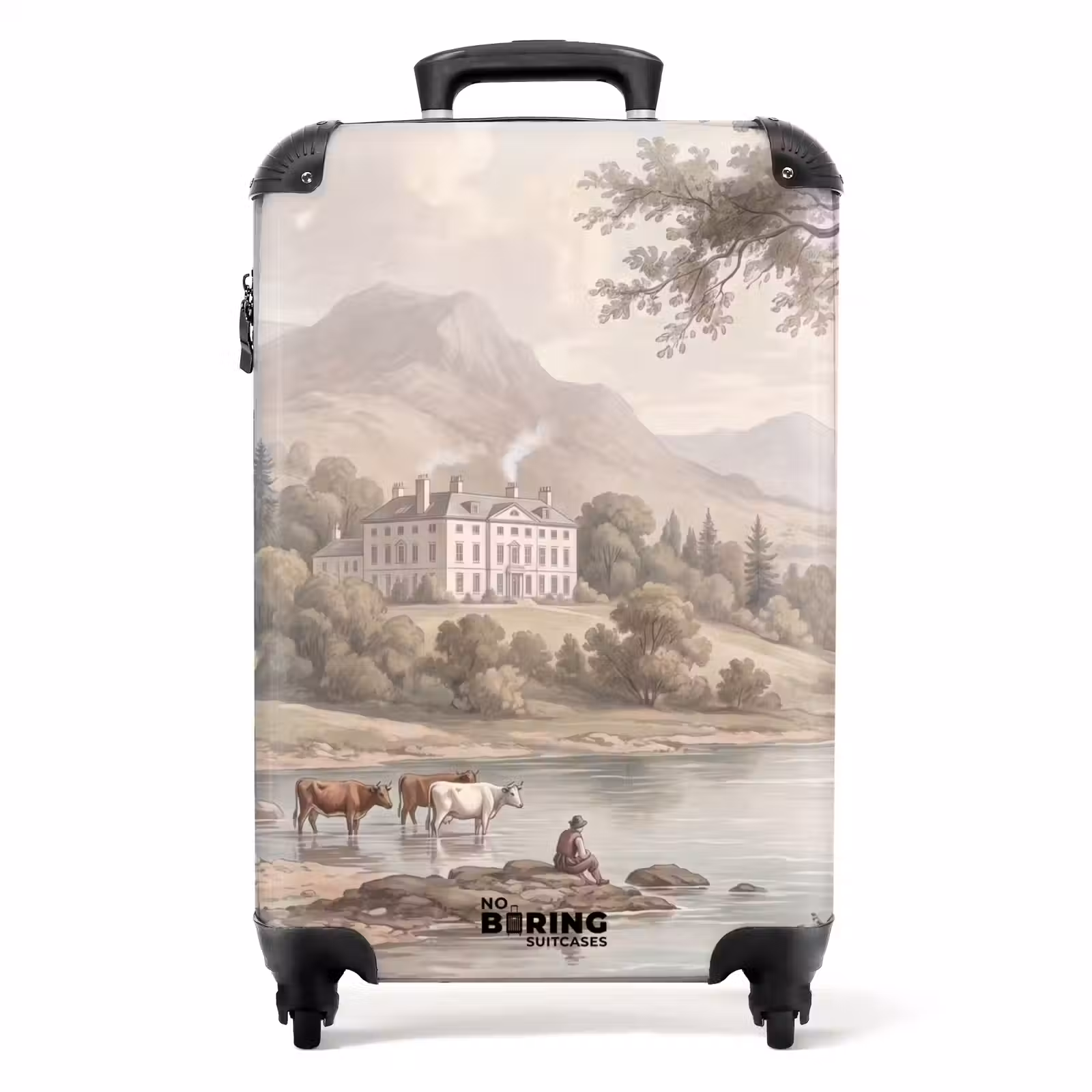 Koffer - Landhuis - Rivier - Vee - Landhuis - Rivier - Vee NBS - Handbagage koffer - Volwassenen Unisex middel