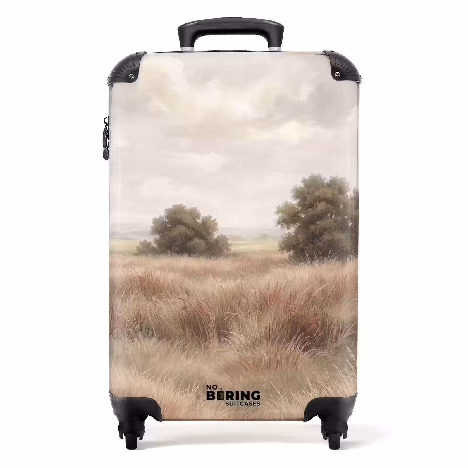 Koffer - Landschap - Minimalistisch - Beige - Landschap - Minimalistisch - Beige NBS - Handbagage koffer - Volwassenen Unisex middel