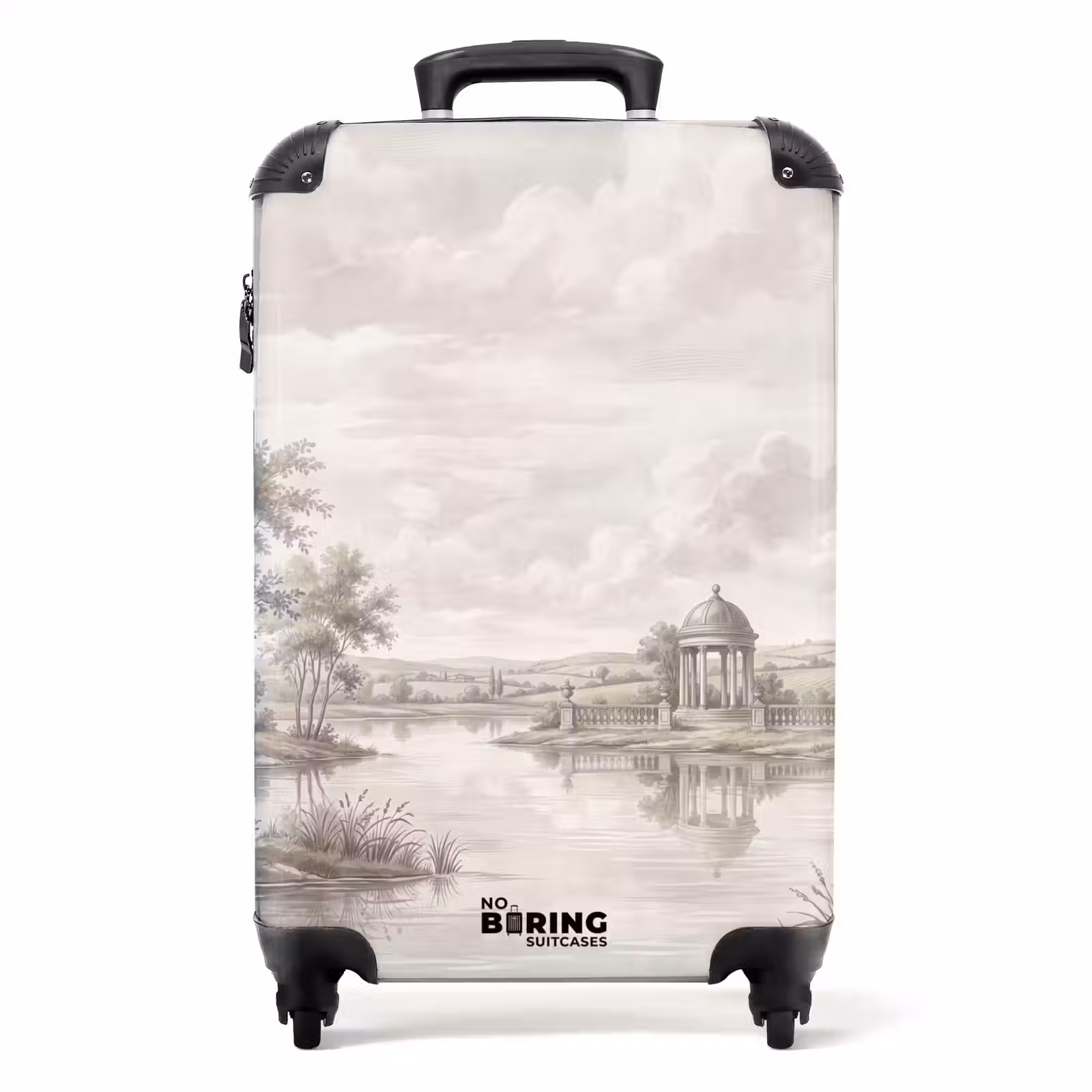Koffer - Landschap - Water - Natuur - Sepia - Landschap - Water - Natuur - Sepia NBS - Handbagage koffer - Volwassenen Unisex middel