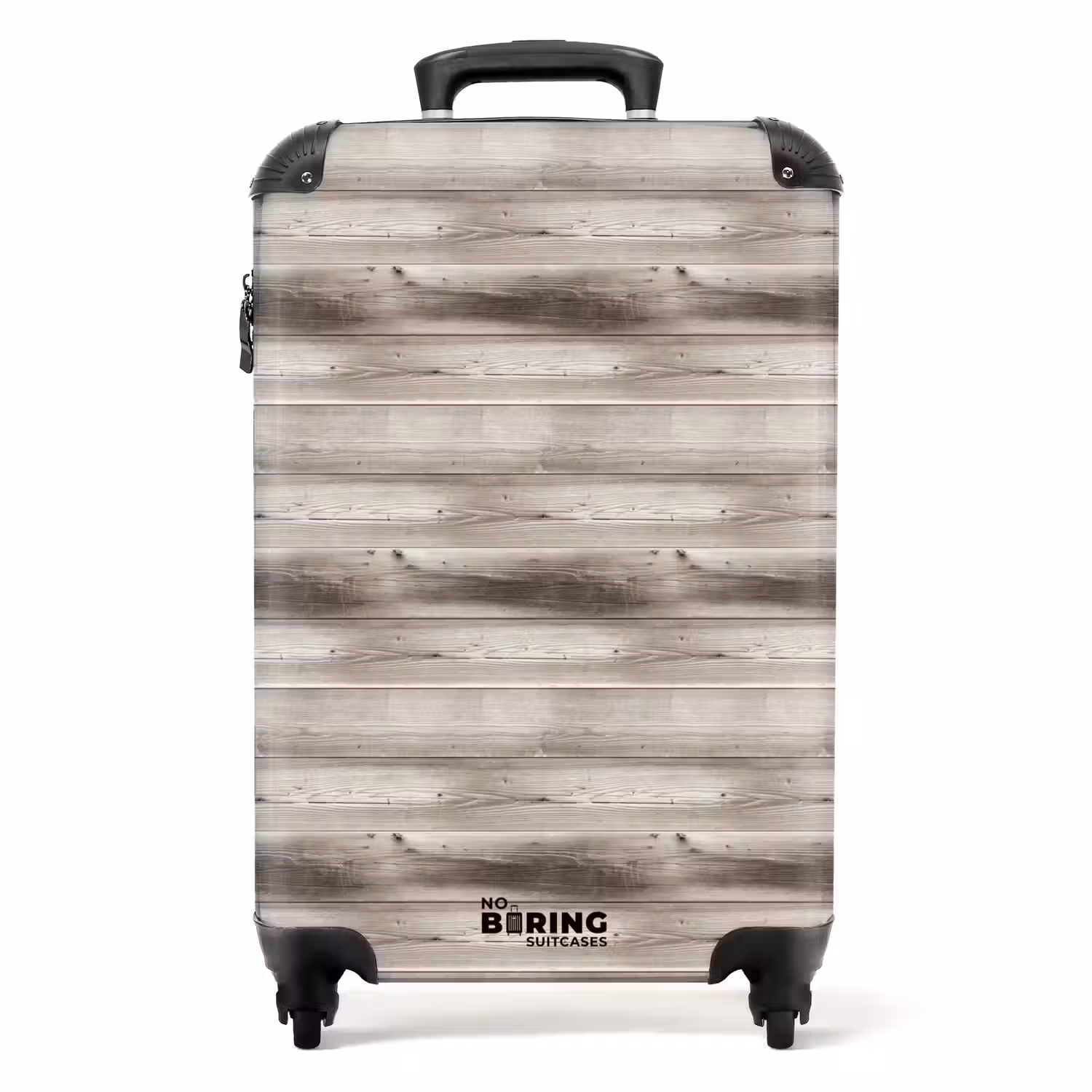 Licht verweerd hout met donkere accenten NBS - Handbagage koffer - Volwassenen Unisex middel -productfoto_recht