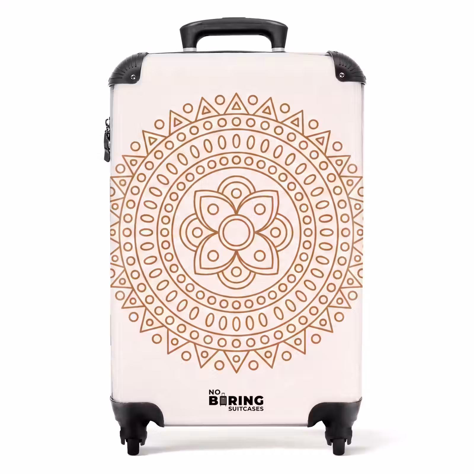 Koffer - Mandala - Geometrisch - Abstract - Oosters - Bruin - Mandala - Geometrisch - Abstract - Oosters - Bruin NBS - Handbagage koffer - Volwassenen Unisex middel