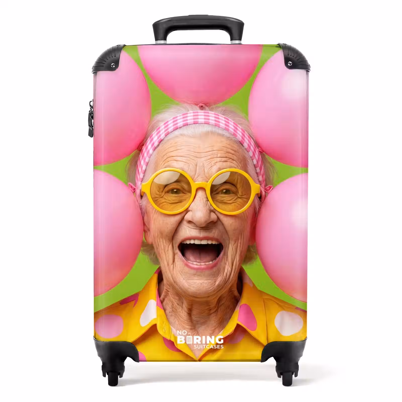 Koffer - Mens - Ballonnen - Feest - Kleurrijk - Roze - Mens - Ballonnen - Feest - Kleurrijk - Roze NBS - Handbagage koffer - Volwassenen Unisex middel