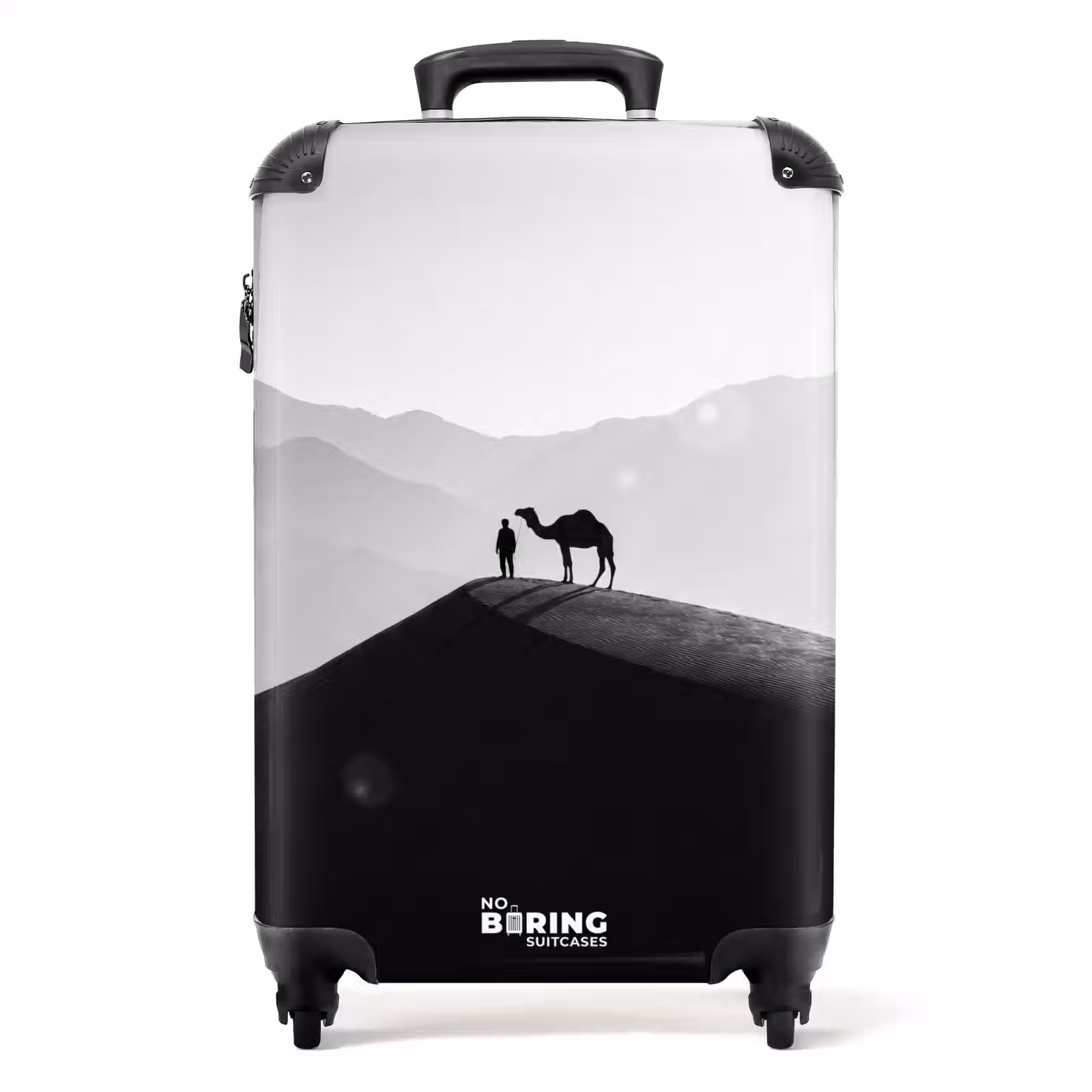Koffer - Mens - Kameel - Zandduin - Natuur - Monochroom - Mens - Kameel - Zandduin - Natuur - Monochroom NBS - Handbagage koffer - Volwassenen Unisex middel