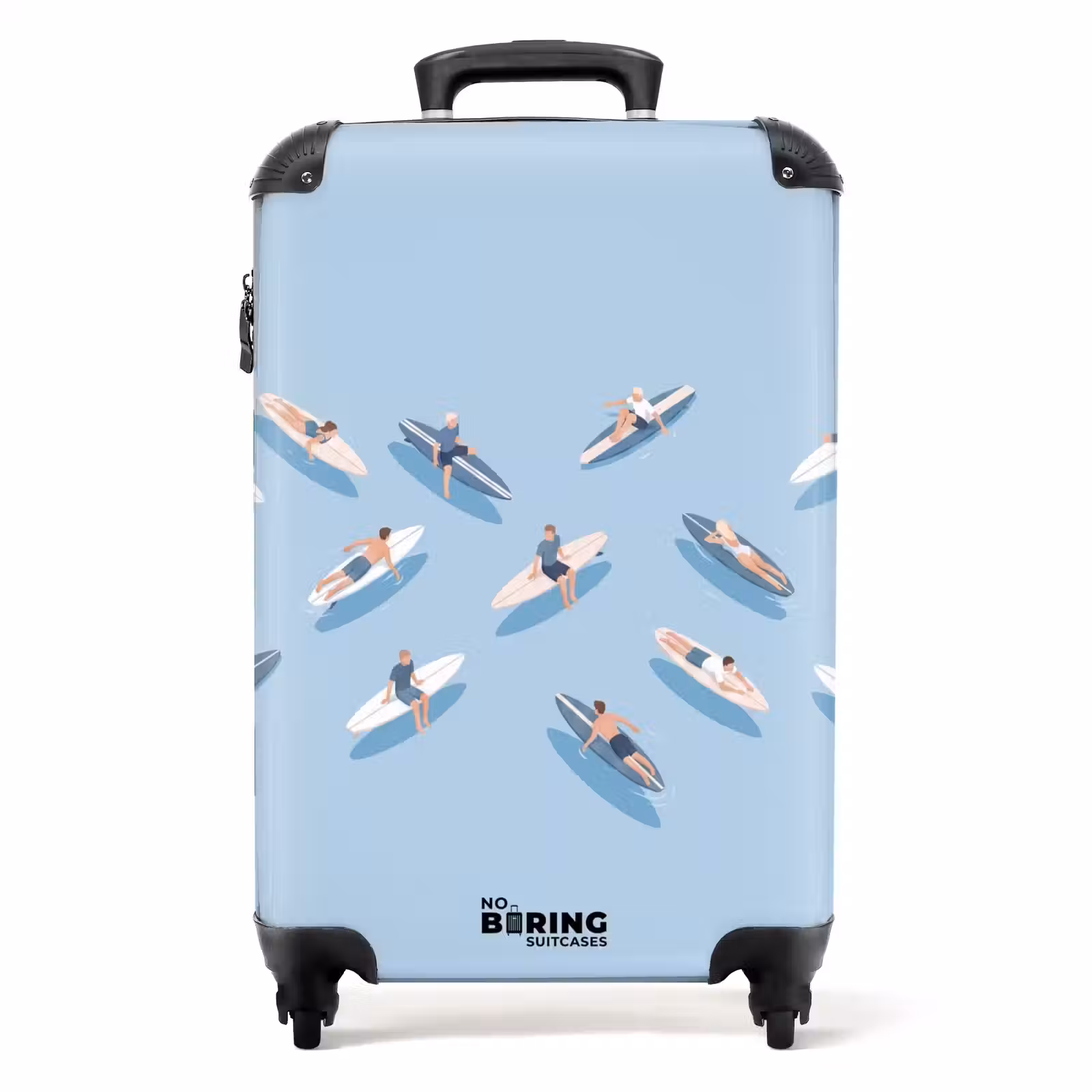 Koffer - Mensen - Surfen - Water - Zomer - Illustratie - Mensen - Surfen - Water - Zomer - Illustratie NBS - Handbagage koffer - Volwassenen Unisex middel