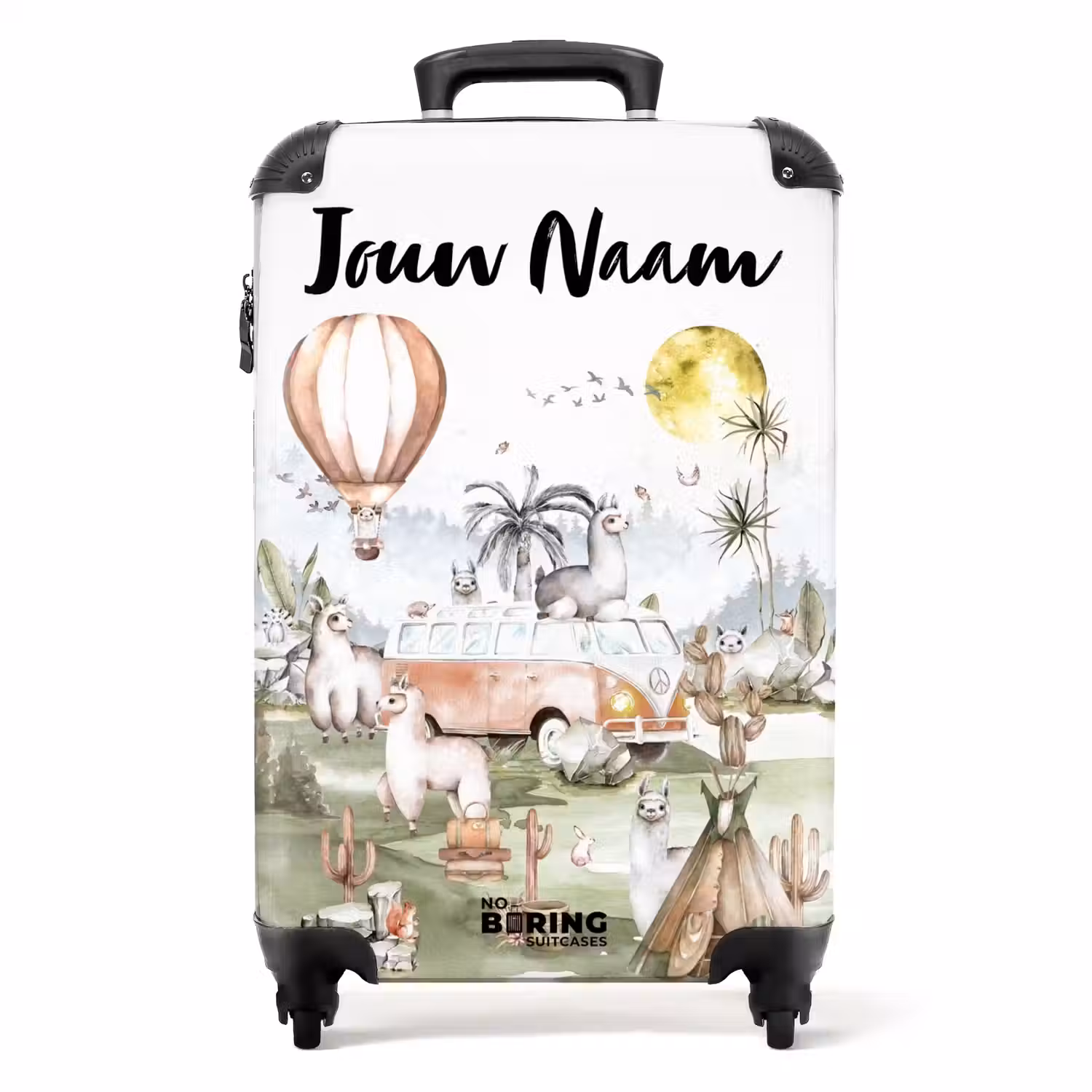 Alpaca avontuur NBS - Handbagage koffer - Kinderen Unisex middel -productfoto_recht