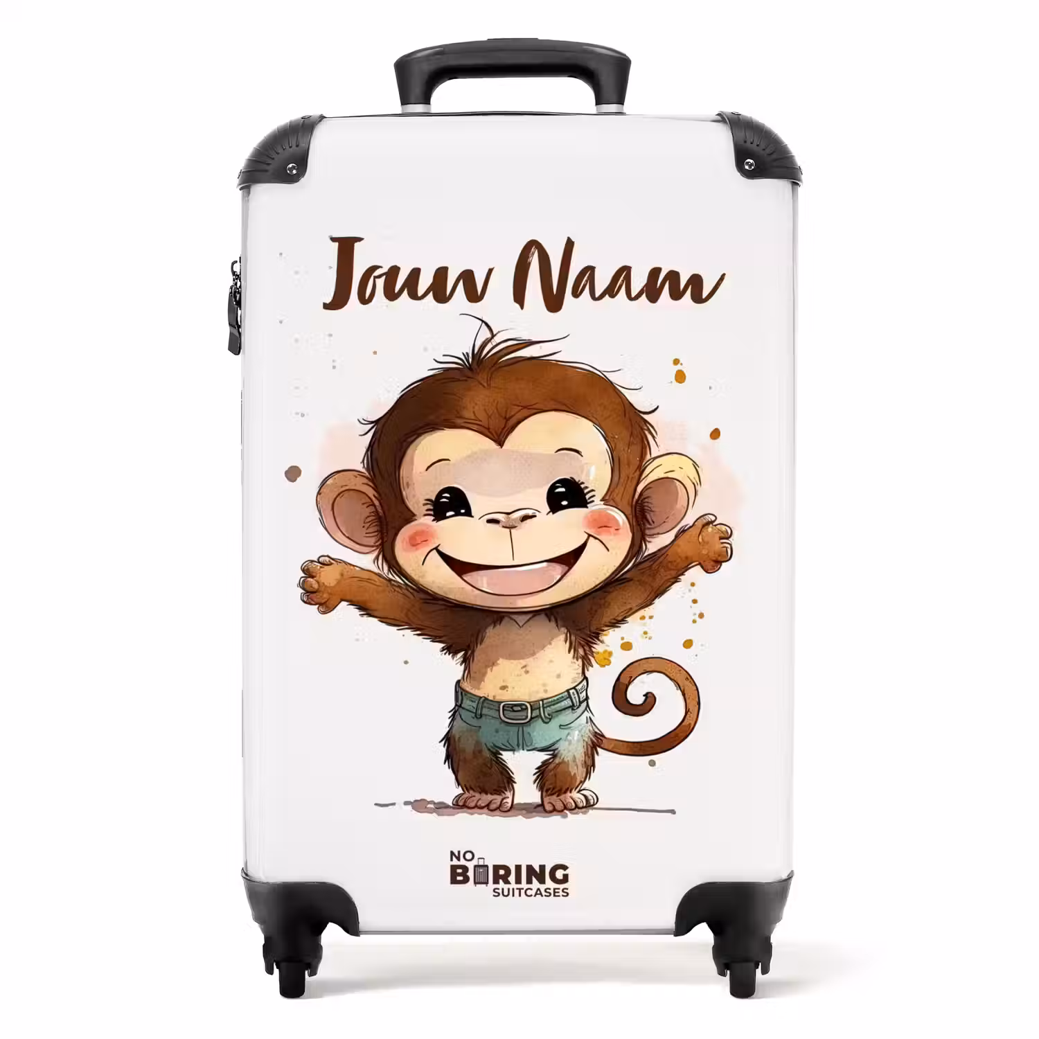 Arie aapje NBS - Handbagage koffer - Kinderen Unisex middel -productfoto_recht