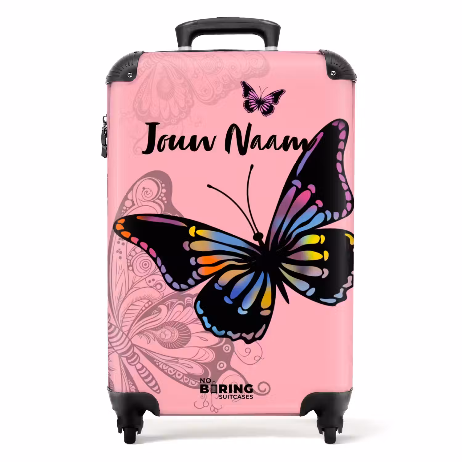 Bubblegum butterfly NBS - Handbagage koffer - Kinderen Unisex middel -productfoto_recht