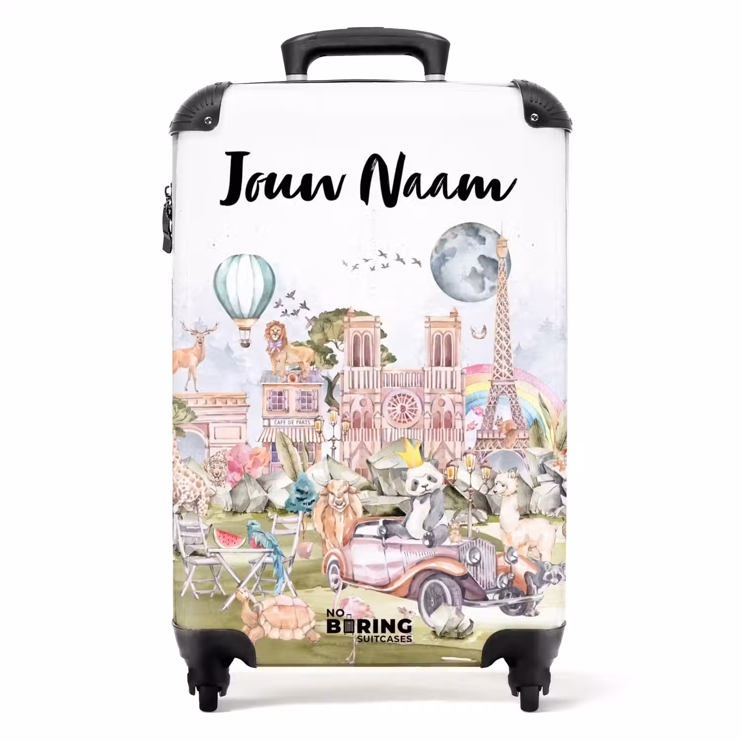 Dierlijke fantasiestad NBS - Handbagage koffer - Kinderen Unisex middel -productfoto_recht