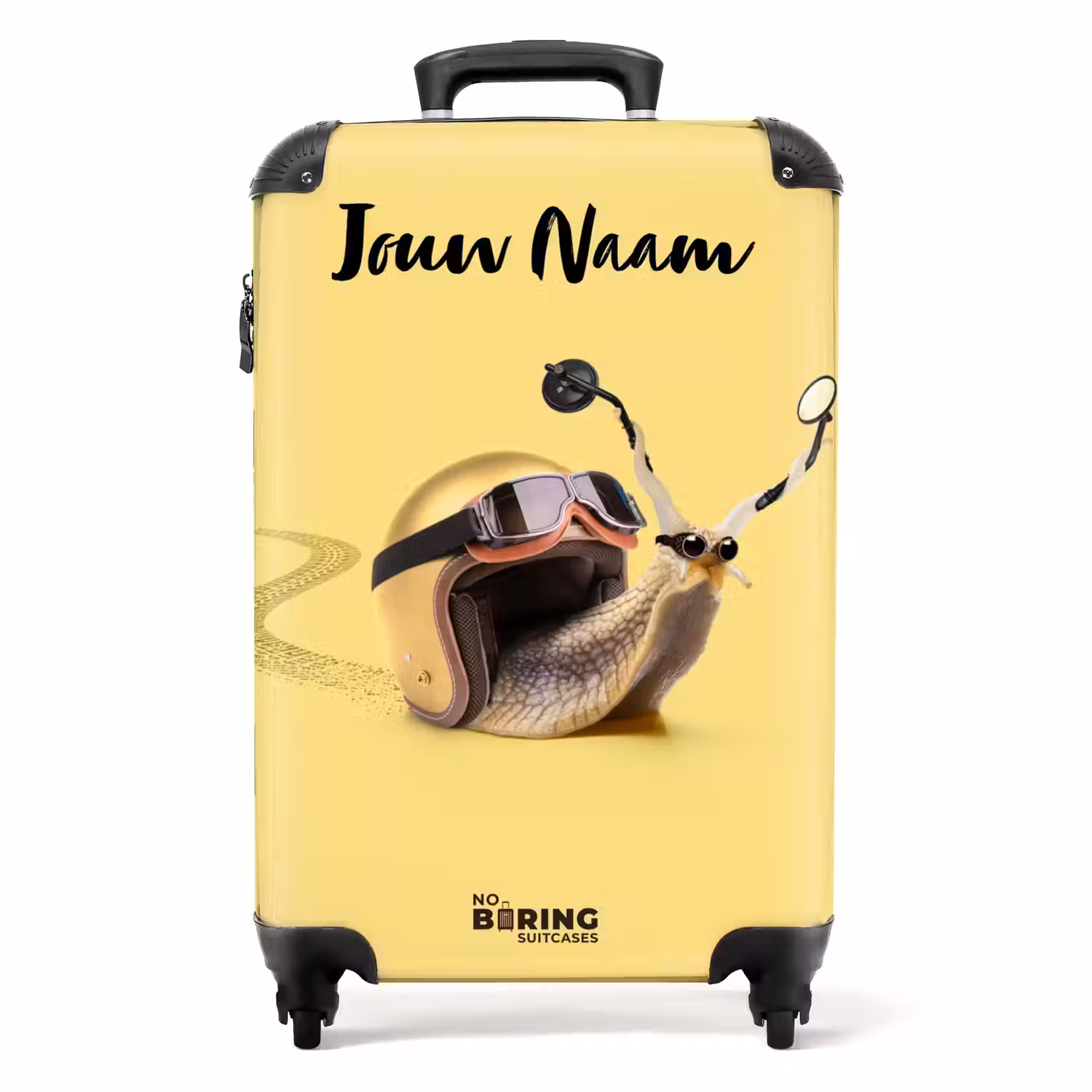 Escar-Go - Geel NBS - Handbagage koffer - Kinderen Unisex middel -productfoto_recht