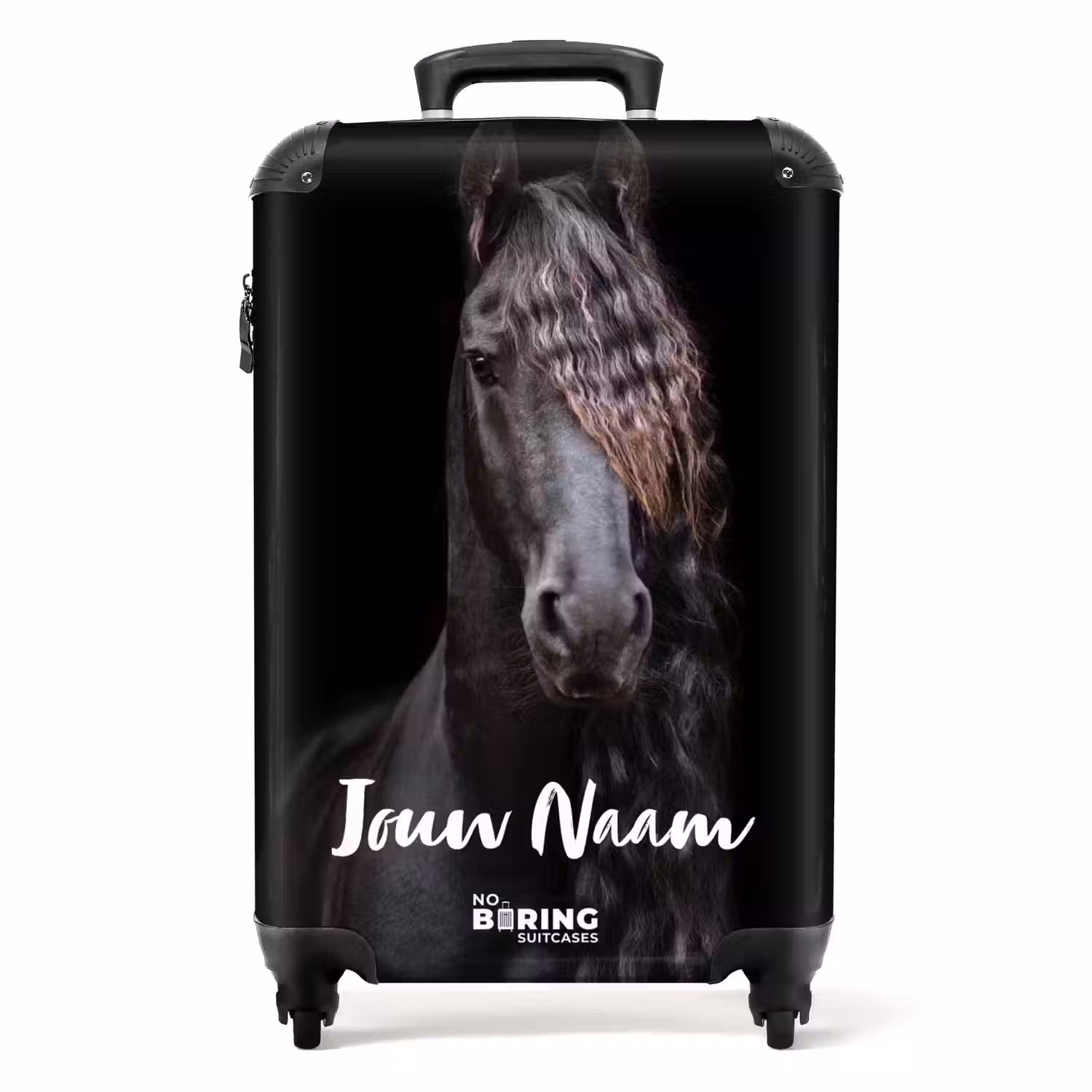 Friese hengst NBS - Handbagage koffer - Kinderen Unisex middel -productfoto_recht