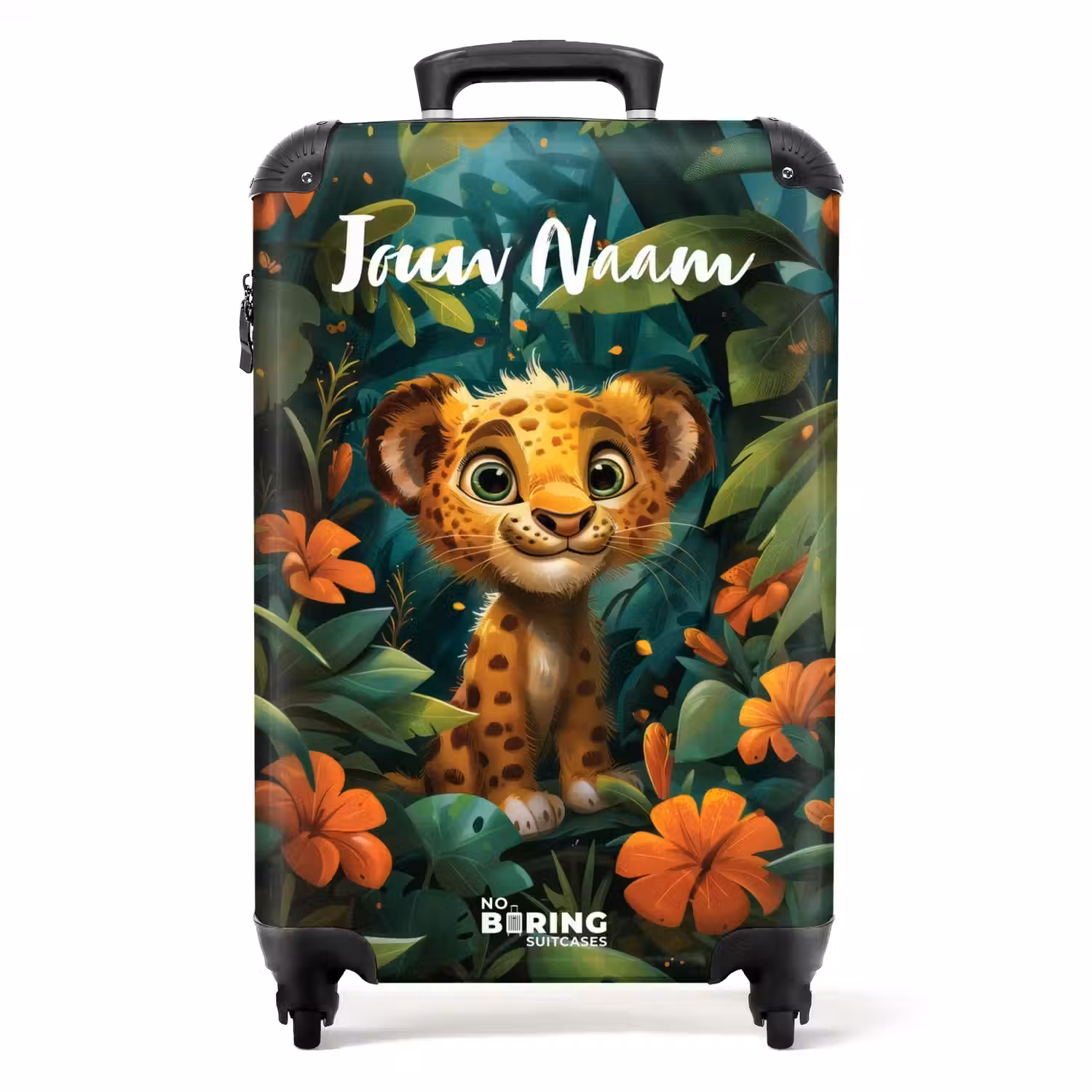 Liam luipaardje NBS - Handbagage koffer - Kinderen Unisex middel -productfoto_recht
