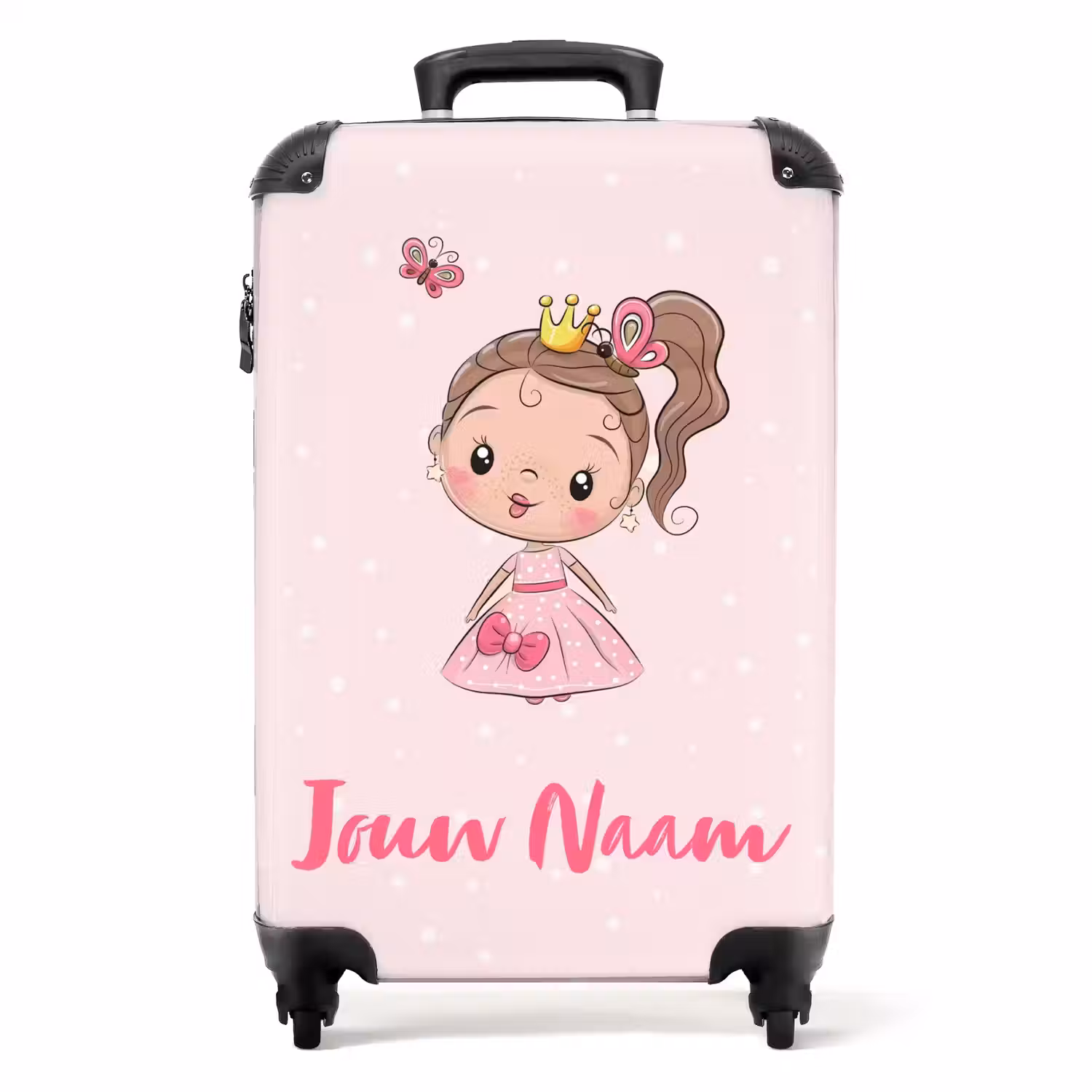 Prinsesje roze NBS - Handbagage koffer - Kinderen Unisex middel -productfoto_recht