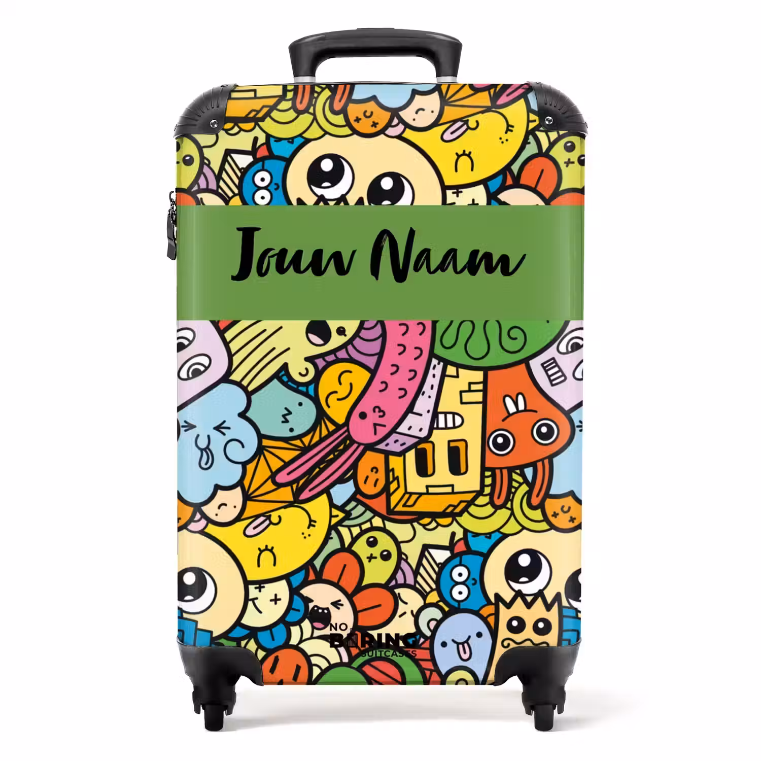Schattige Beestjes in Stad NBS - Handbagage koffer - Kinderen Unisex middel -productfoto_recht