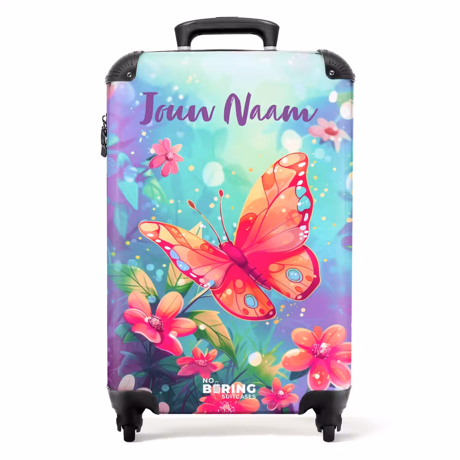 Verbluffende vlinder NBS - Handbagage koffer - Kinderen Unisex middel -productfoto_recht