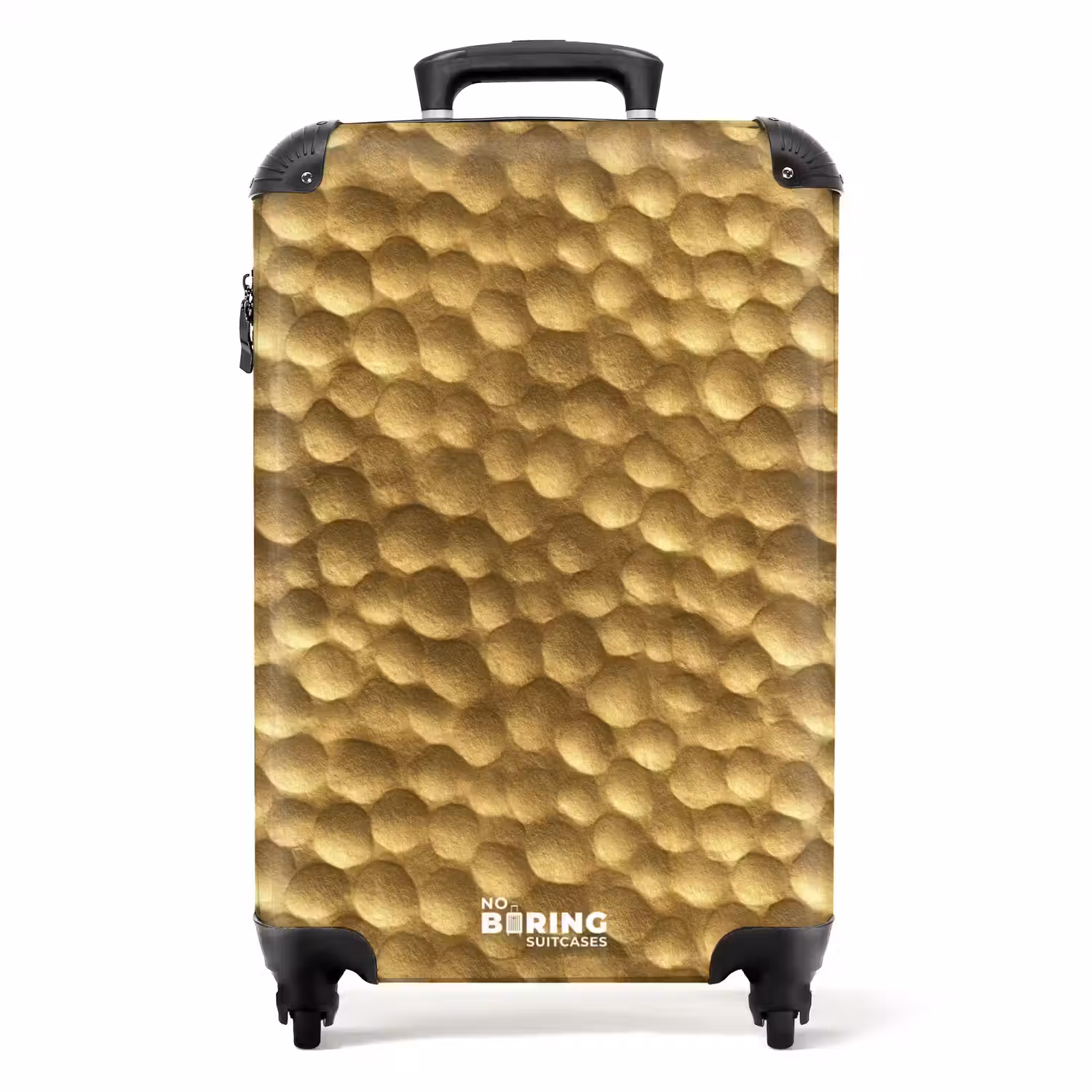 Metaal - Dynamisch - Goud NBS - Handbagage koffer - Volwassenen Unisex middel -productfoto_recht