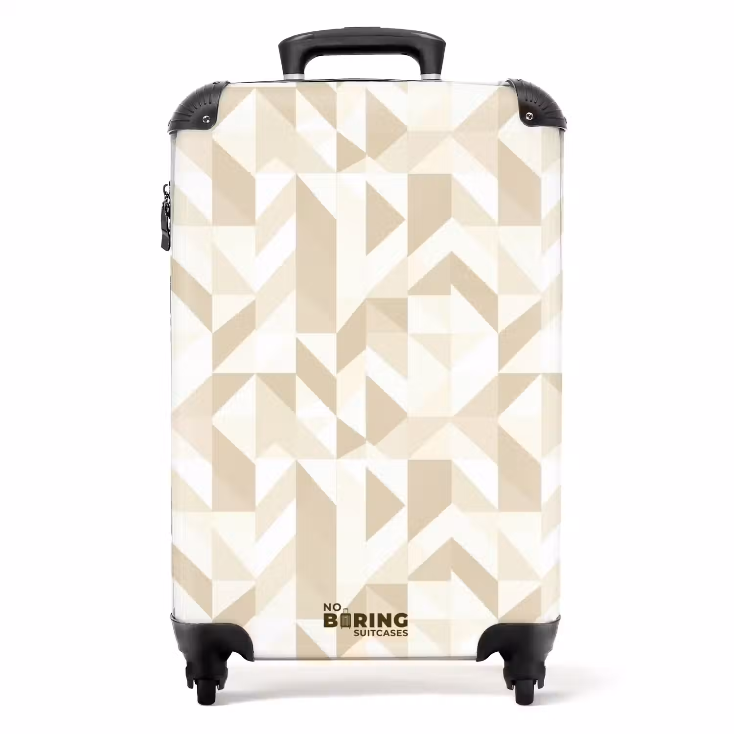Modern - Abstract - Beige NBS - Handbagage koffer - Volwassenen Unisex middel -productfoto_recht