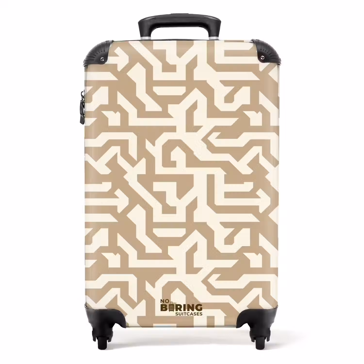 Modern - Abstract - Beige NBS - Handbagage koffer - Volwassenen Unisex middel -productfoto_recht