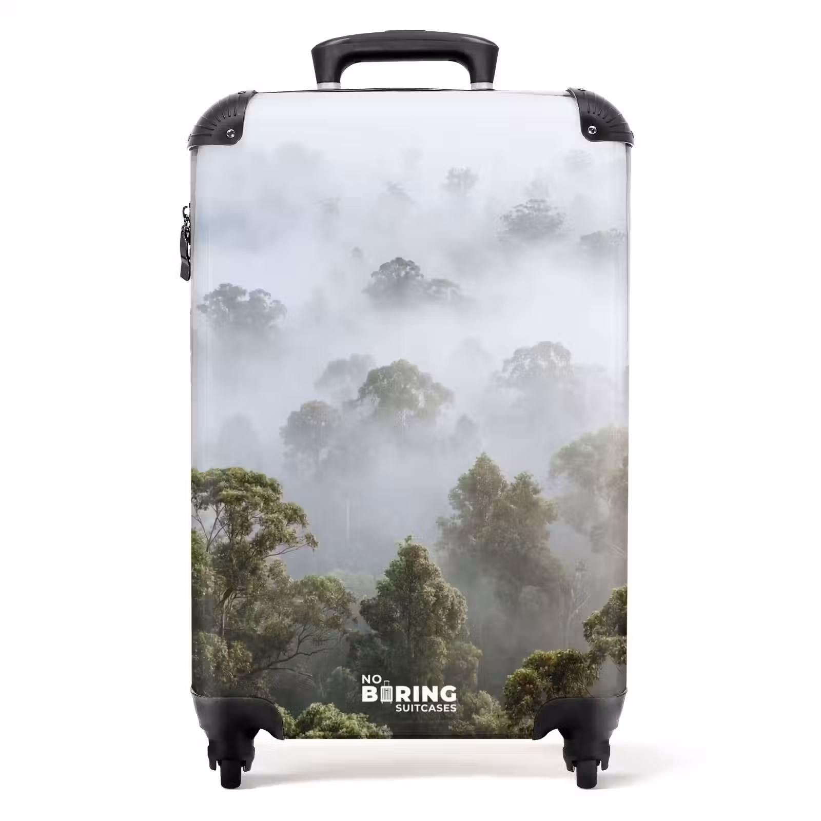Koffer - Natuur - Mist - Bos - Ochtend - Goud - Natuur - Mist - Bos - Ochtend - Goud NBS - Handbagage koffer - Volwassenen Unisex middel