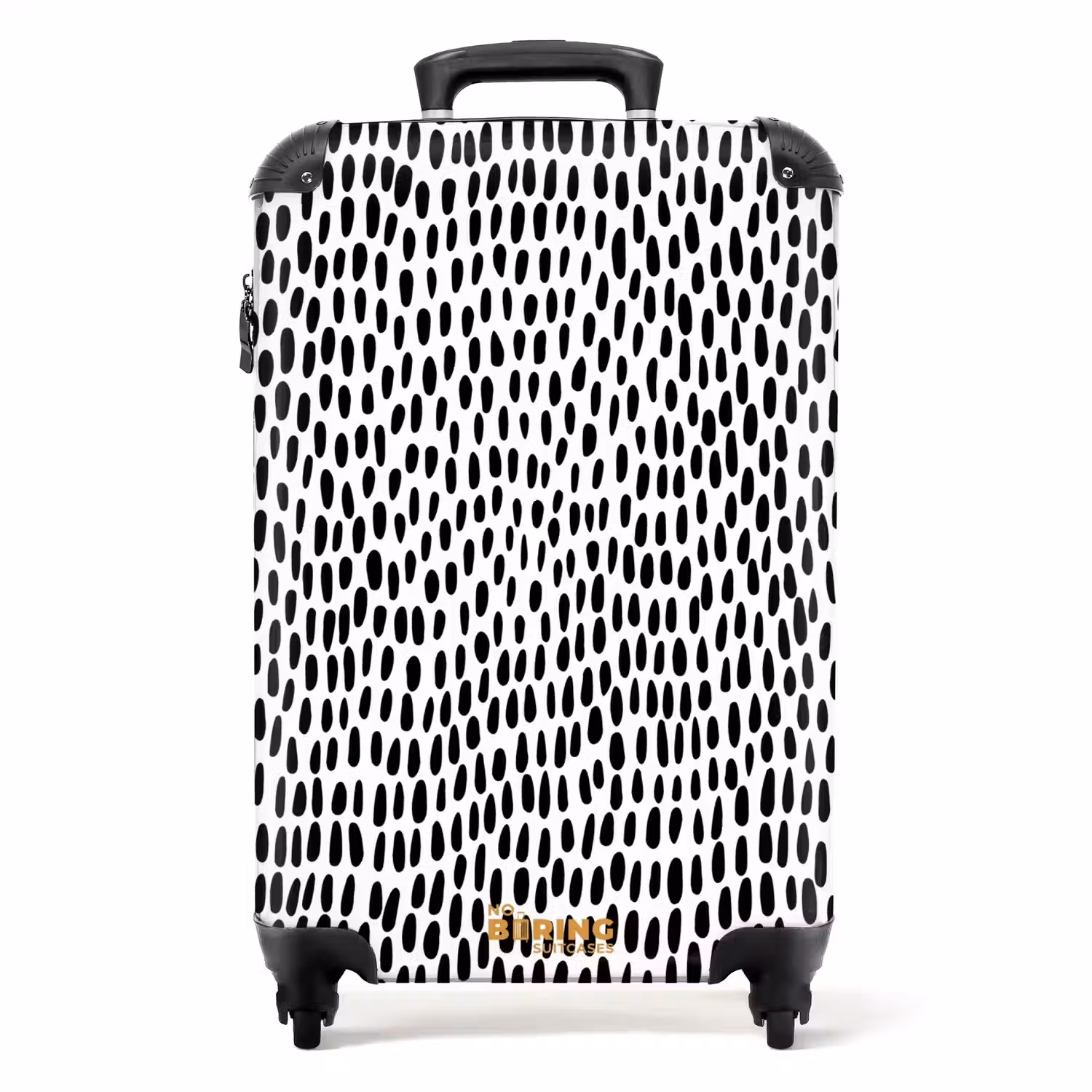 Ovale stippen op witte achtergrond NBS - Handbagage koffer - Volwassenen Unisex middel -productfoto_recht