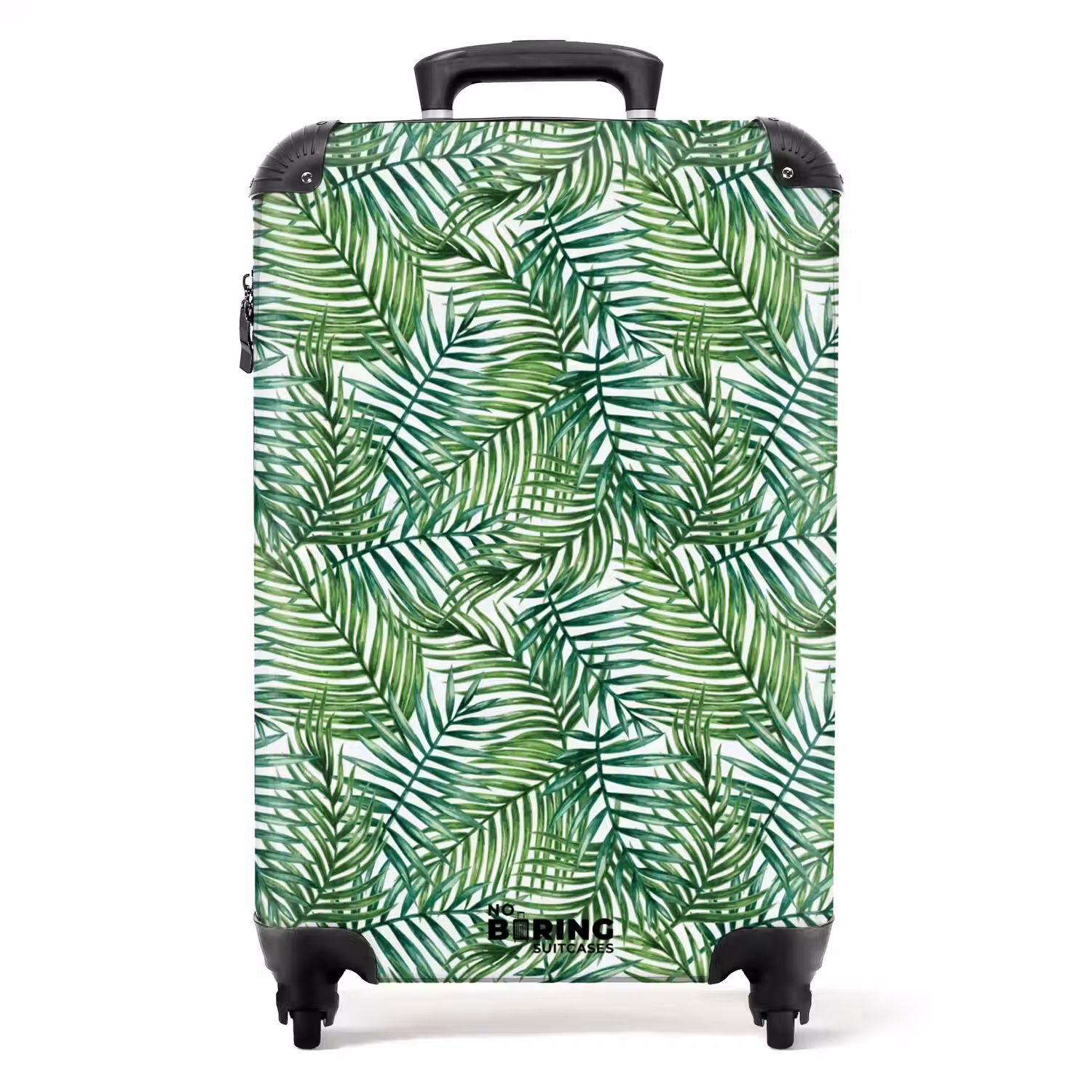Palm bladeren patroon kleurrijk NBS - Handbagage koffer - Volwassenen Unisex middel -productfoto_recht