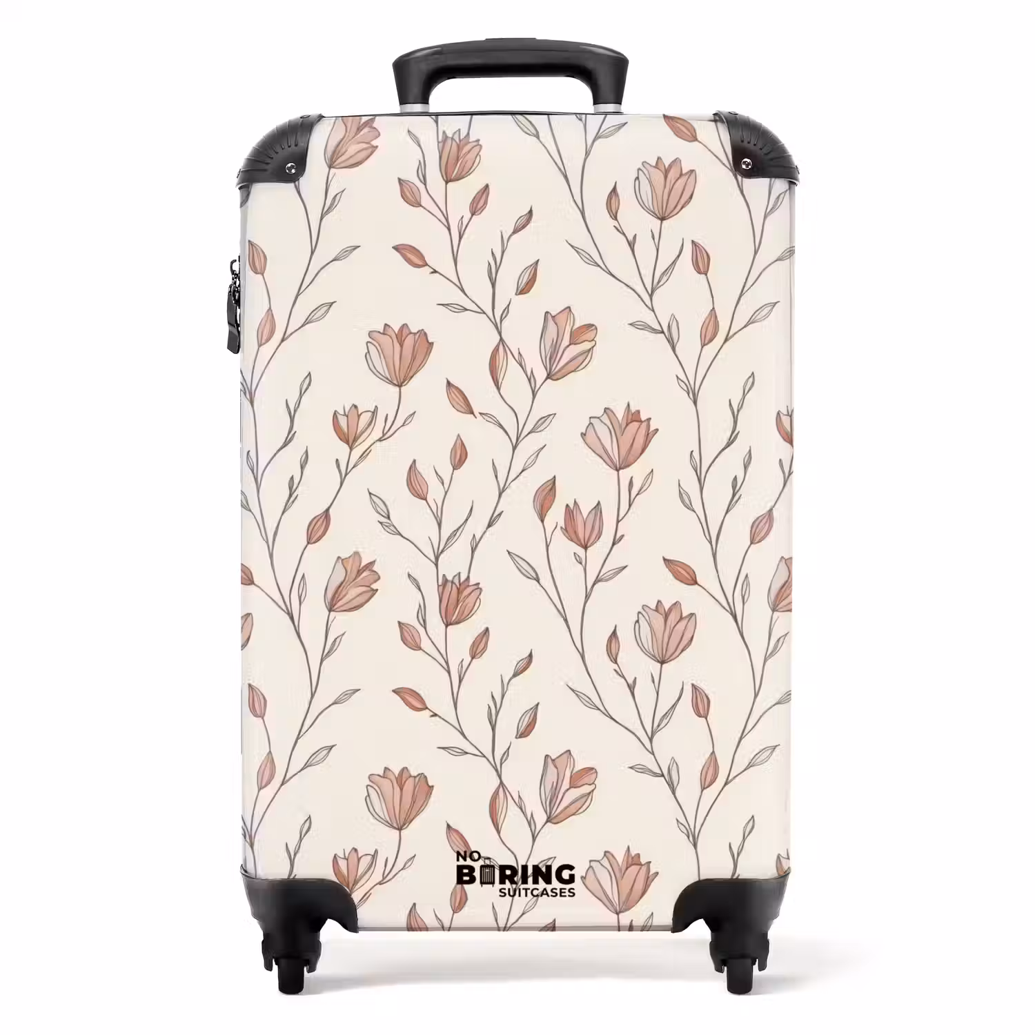 Patroon - Klassiek - Roze NBS - Handbagage koffer - Volwassenen Unisex middel -productfoto_recht