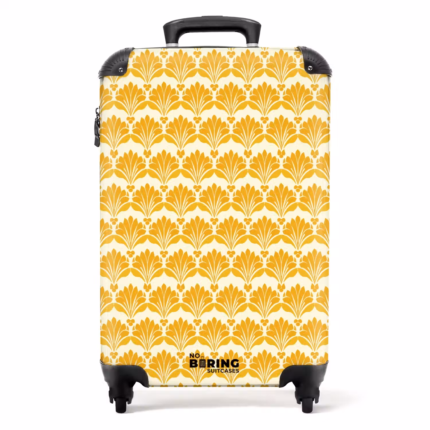 Patroon - Motief - Geel NBS - Handbagage koffer - Volwassenen Unisex middel -productfoto_recht