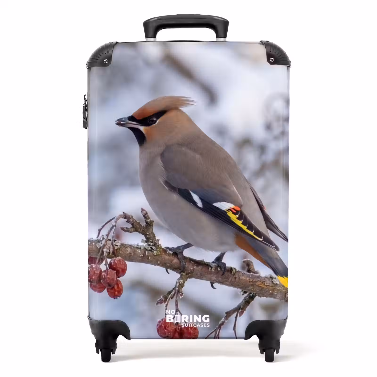 Koffer - Pestvogel - Bessen - Winter - Natuur - Pestvogel - Bessen - Winter - Natuur NBS - Handbagage koffer - Volwassenen Unisex middel