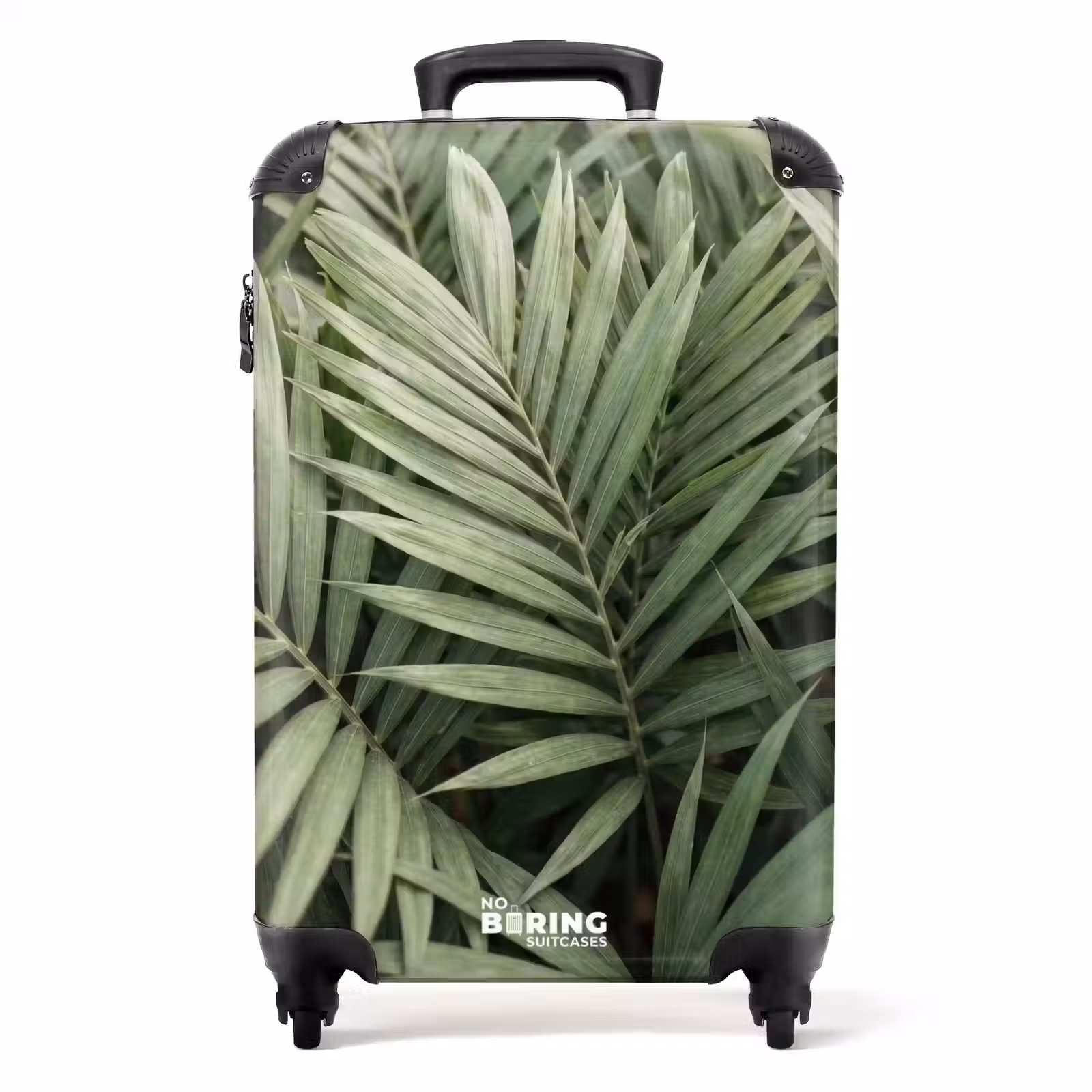 Koffer - Plant - Palmbladeren - Natuur - Groen - Plant - Palmbladeren - Natuur - Groen NBS - Handbagage koffer - Volwassenen Unisex middel