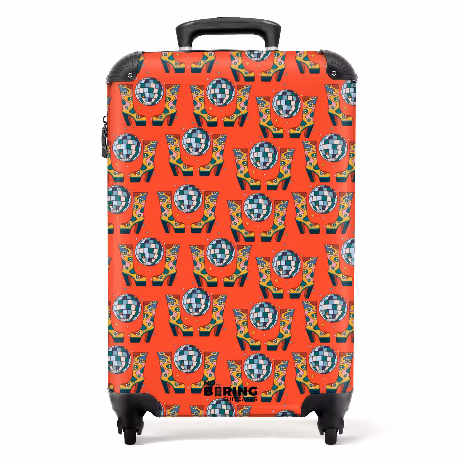 Retro disco laarzen patroon kleurrijk NBS - Handbagage koffer - Volwassenen Unisex middel -productfoto_recht