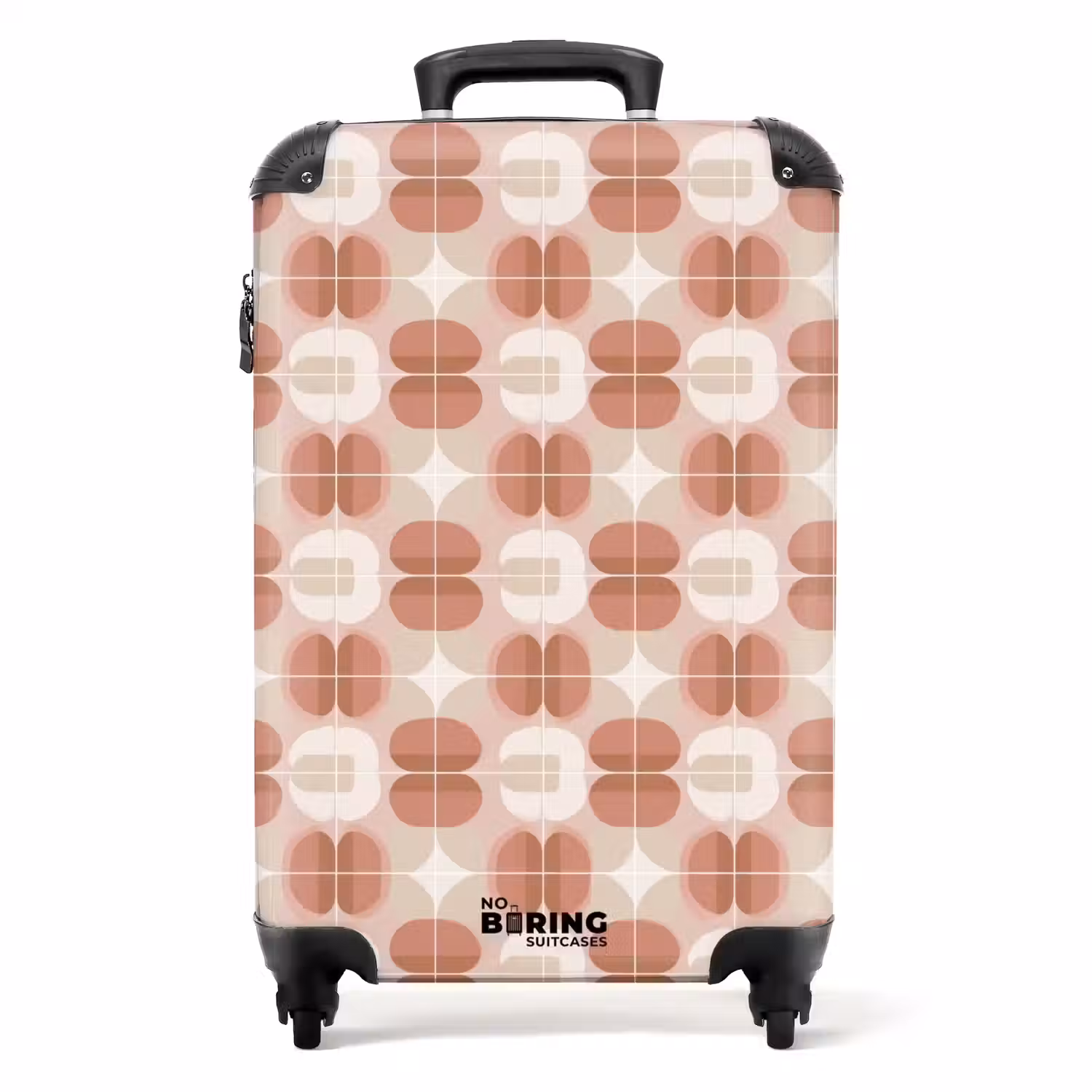 Retro - Klassiek - Roze NBS - Handbagage koffer - Volwassenen Unisex middel -productfoto_recht