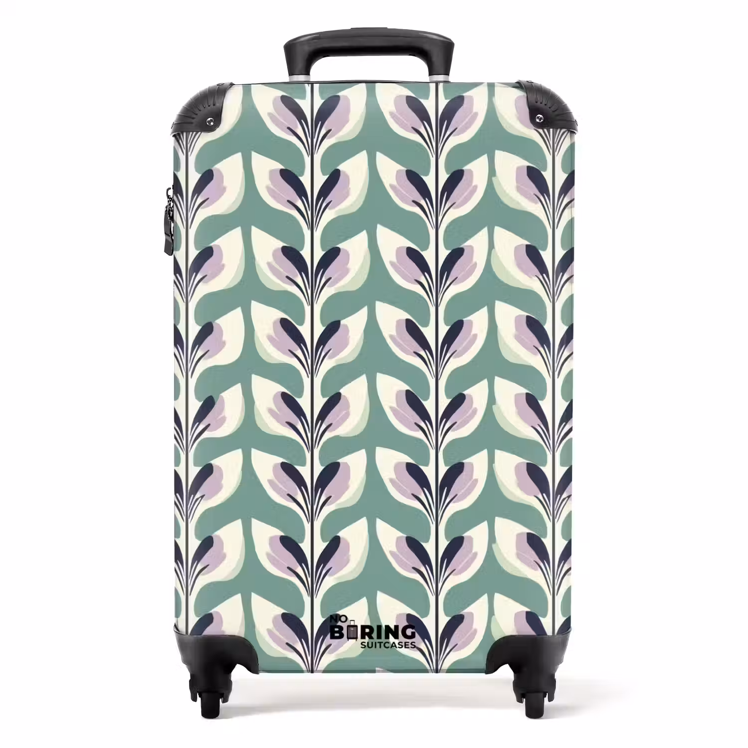 Retro - Modern - Groen NBS - Handbagage koffer - Volwassenen Unisex middel -productfoto_recht