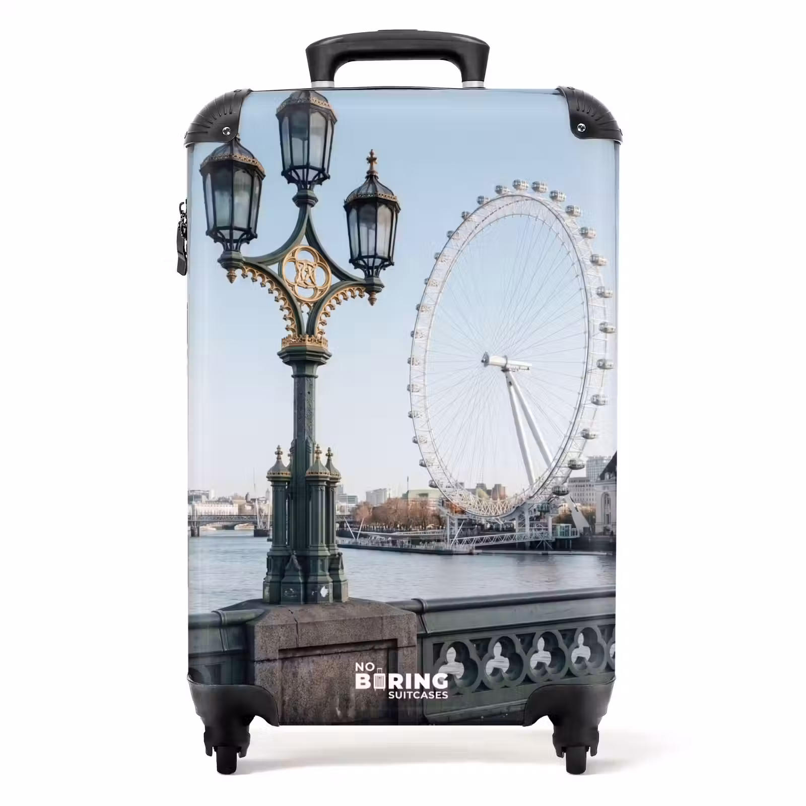 Koffer - Reuzenrad - Londen - Stad - Architectuur - Brug - Reuzenrad - Londen - Stad - Architectuur - Brug NBS - Handbagage koffer - Volwassenen Unisex middel