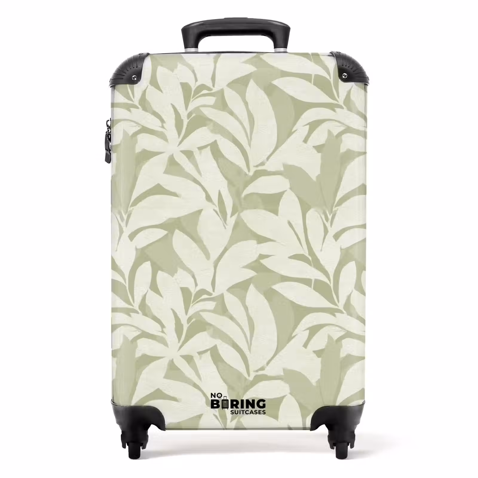 Koffer - Saliegroen - Botanisch - Minimalistisch - Patroon - Saliegroen - Botanisch - Minimalistisch - Patroon NBS - Handbagage koffer - Volwassenen Unisex middel
