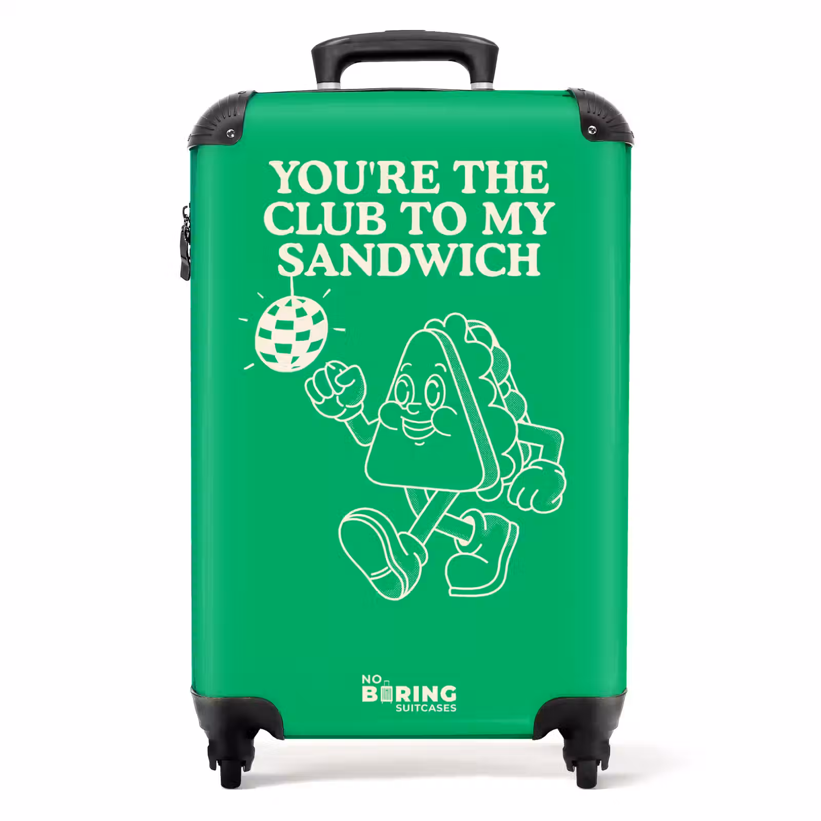 Koffer - Sandwich - Groen - discobal - Sandwich - Groen - discobal NBS - Handbagage koffer - Volwassenen Unisex middel