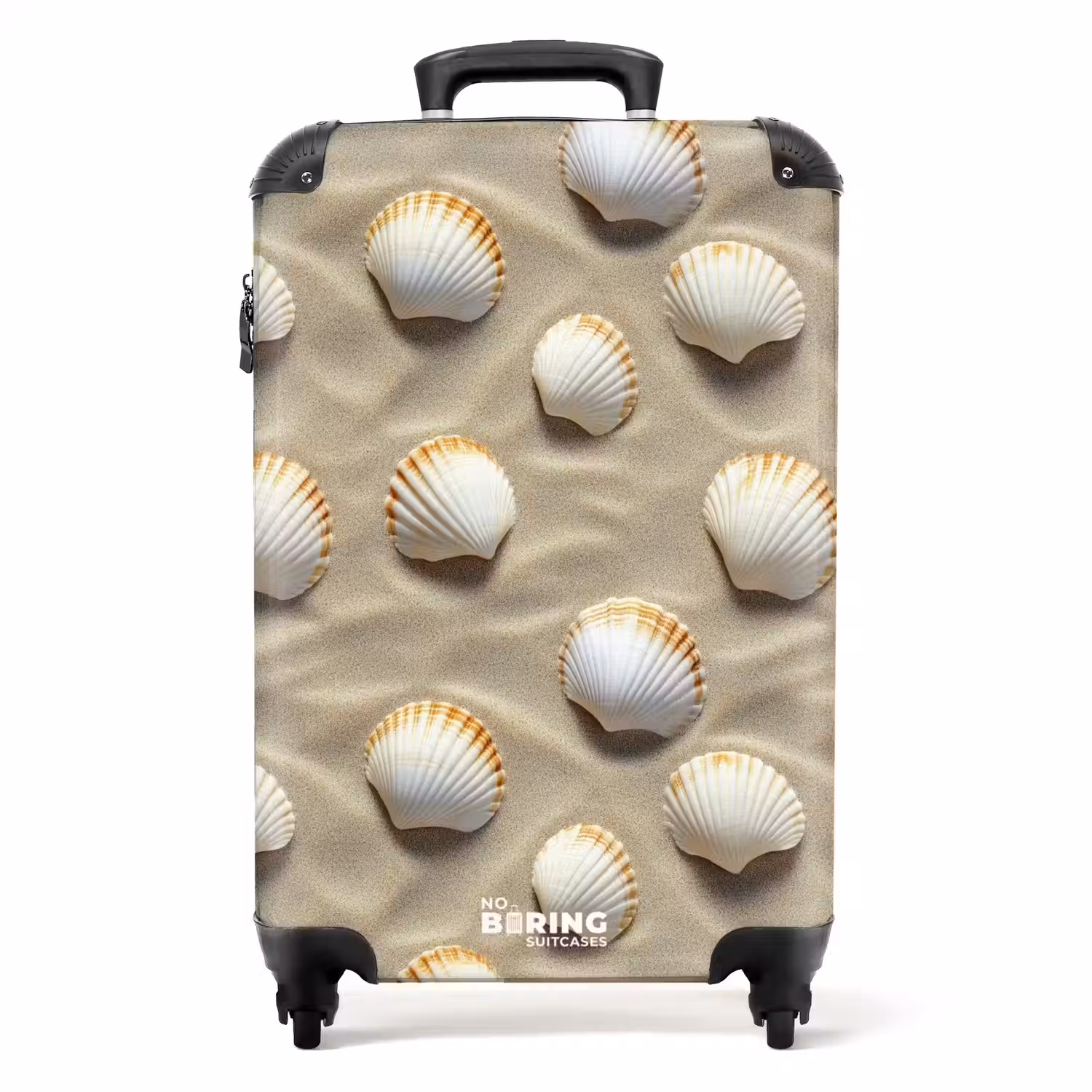 Schelpen - Zand - Maritiem NBS - Handbagage koffer - Volwassenen Unisex middel -productfoto_recht