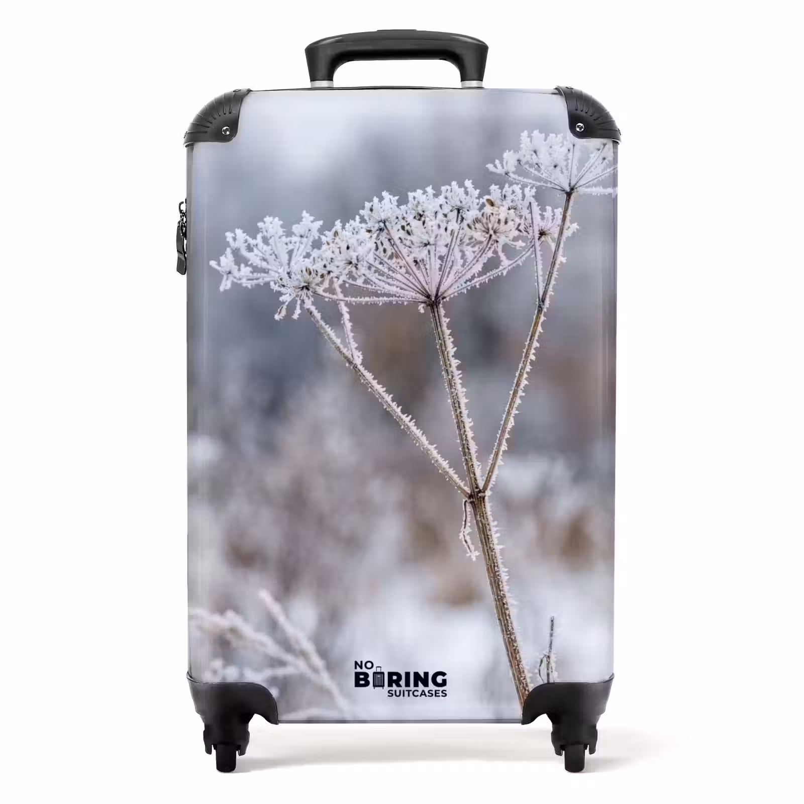 Koffer - Schermbloem - Rijp - Kristallen - Winter - Delicaat - Schermbloem - Rijp - Kristallen - Winter - Delicaat NBS - Handbagage koffer - Volwassenen Unisex middel