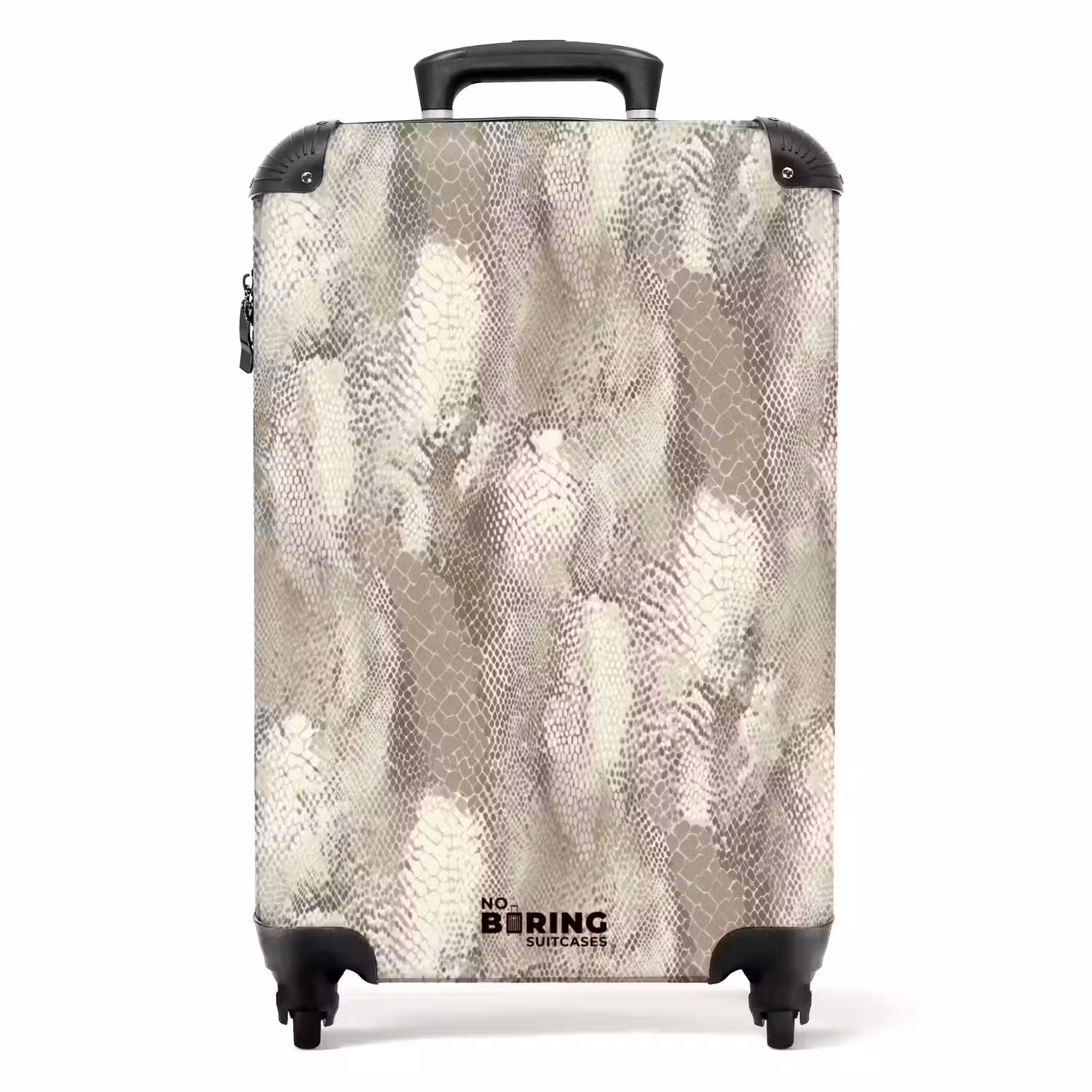 Slang - Textuur - Zand NBS - Handbagage koffer - Volwassenen Unisex middel -productfoto_recht