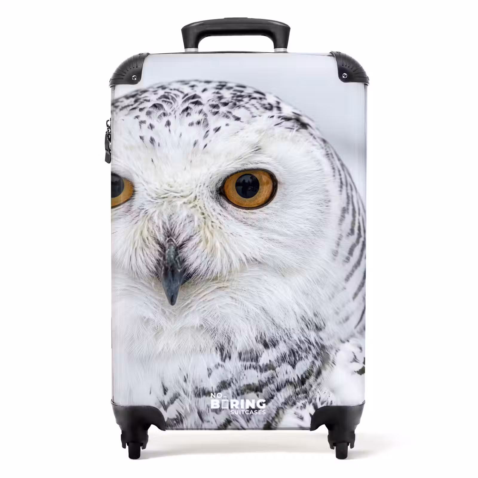 Koffer - Sneeuwuil - Oog - Wildlife - Wit - Sneeuwuil - Oog - Wildlife - Wit NBS - Handbagage koffer - Volwassenen Unisex middel