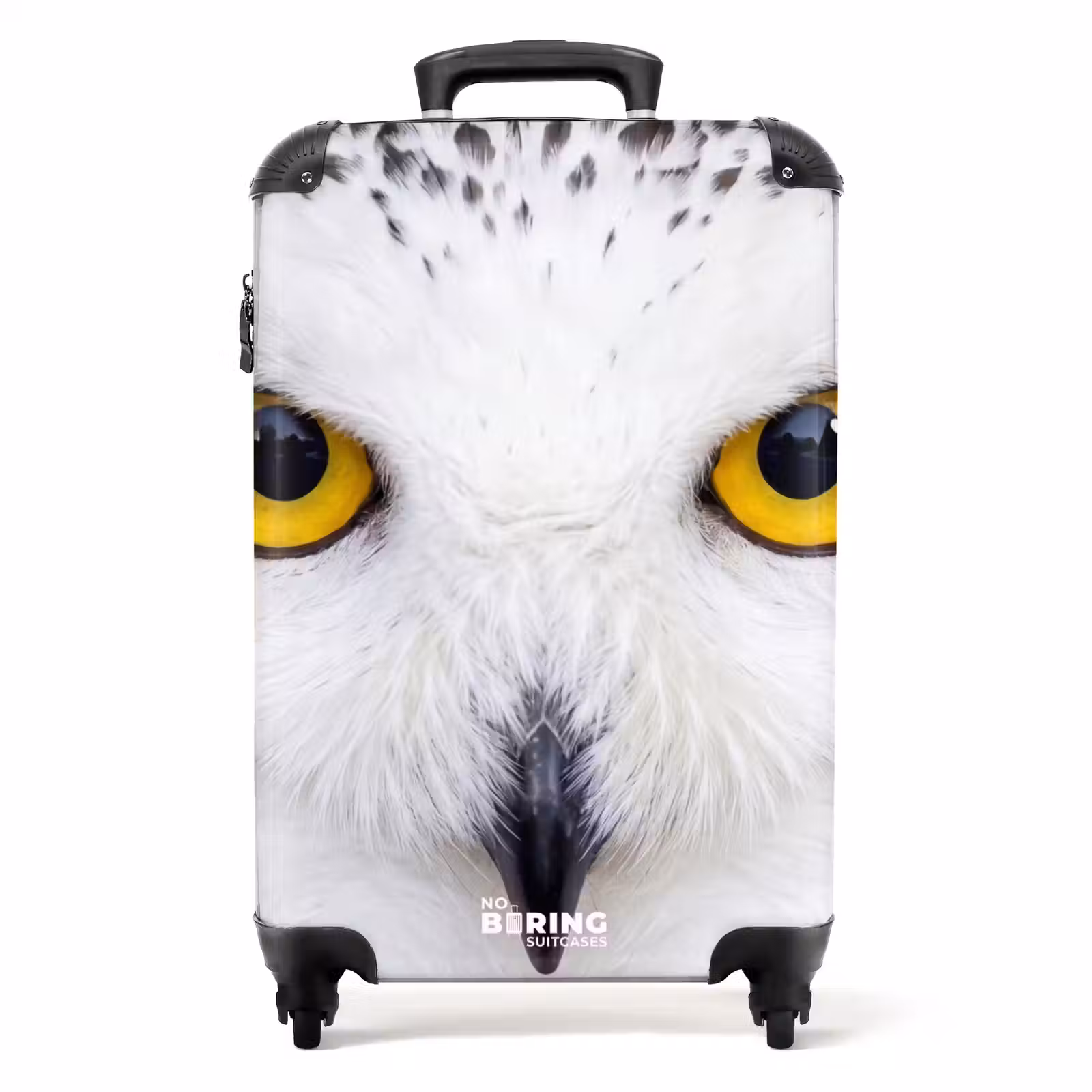 Koffer - Sneeuwuil - Portret - Geel - Sneeuwuil - Portret - Geel NBS - Handbagage koffer - Volwassenen Unisex middel