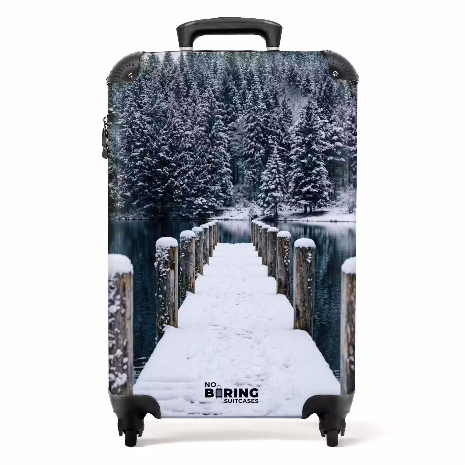 Koffer - Steiger - Meer - Sneeuw - Bergen - Rustgevend - Steiger - Meer - Sneeuw - Bergen - Rustgevend NBS - Handbagage koffer - Volwassenen Unisex middel